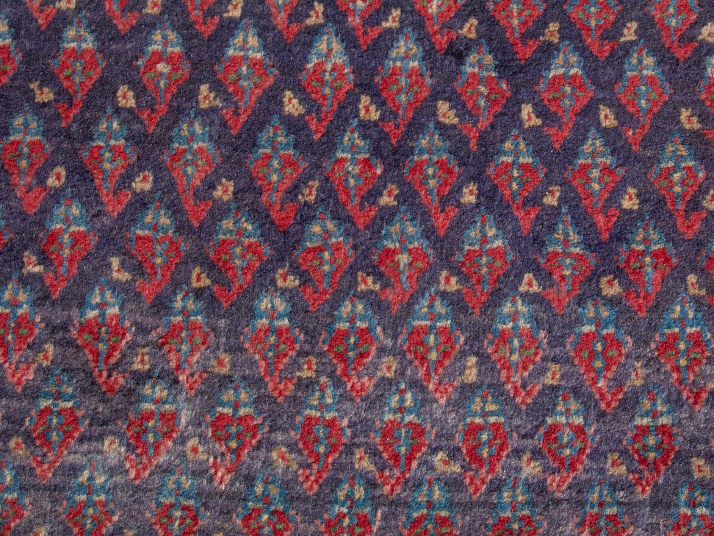 Persian Arak runner rug in navy and terracotta, view 12 of 18