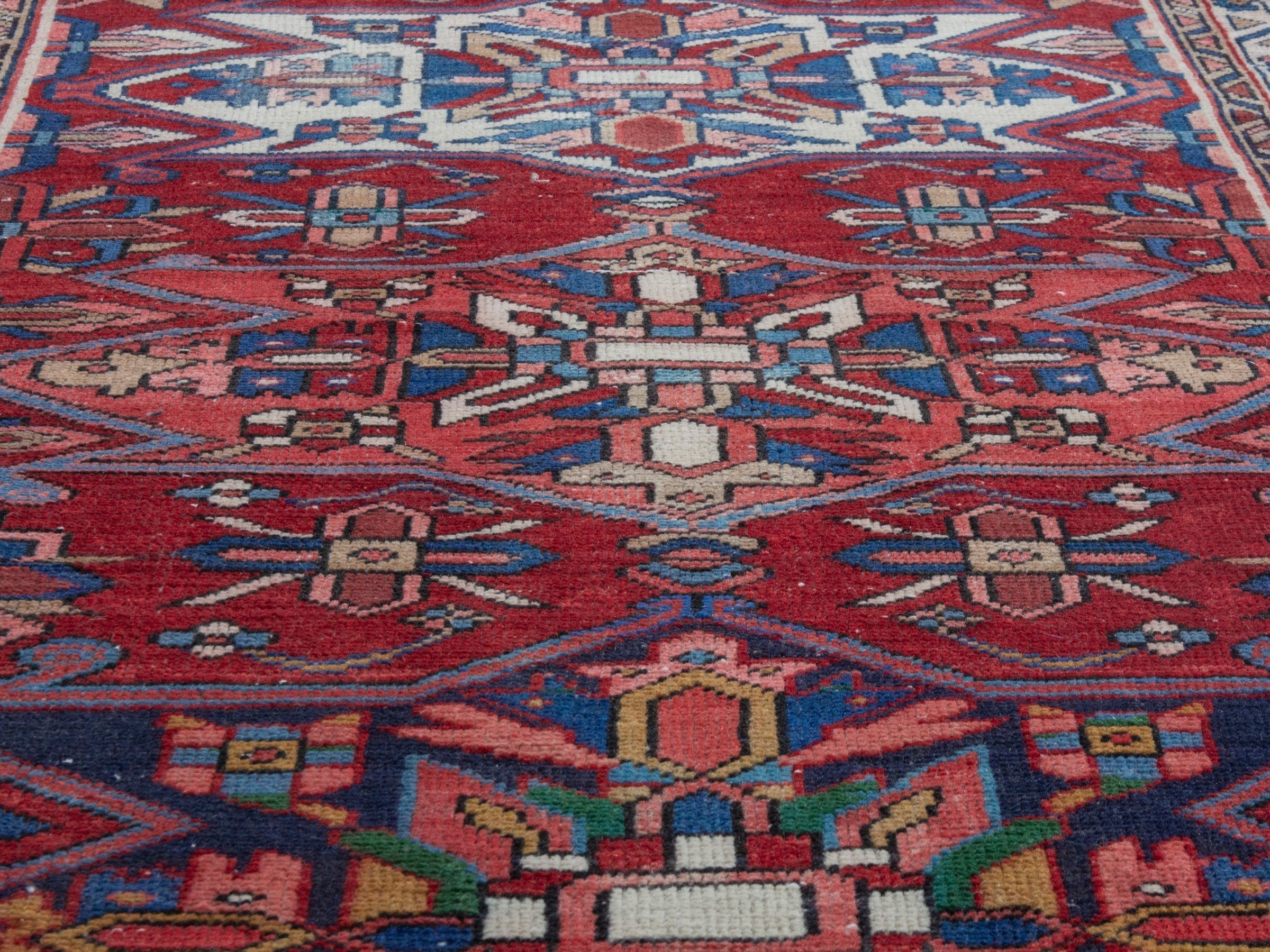 Persian Gorevan runner rug in burgundy and deep red, view 8 of 18