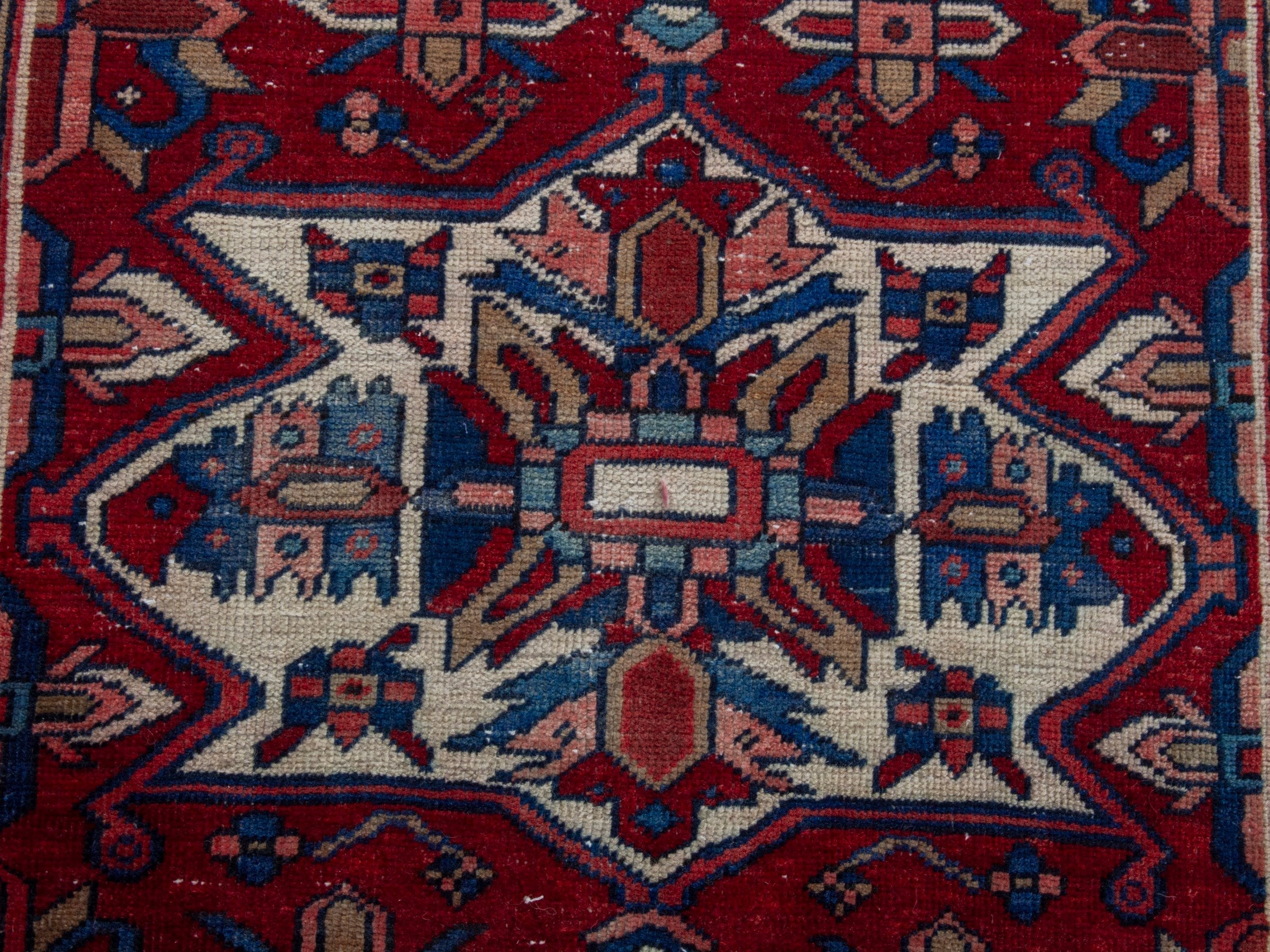 Persian Gorevan runner rug in burgundy and deep red, view 13 of 18