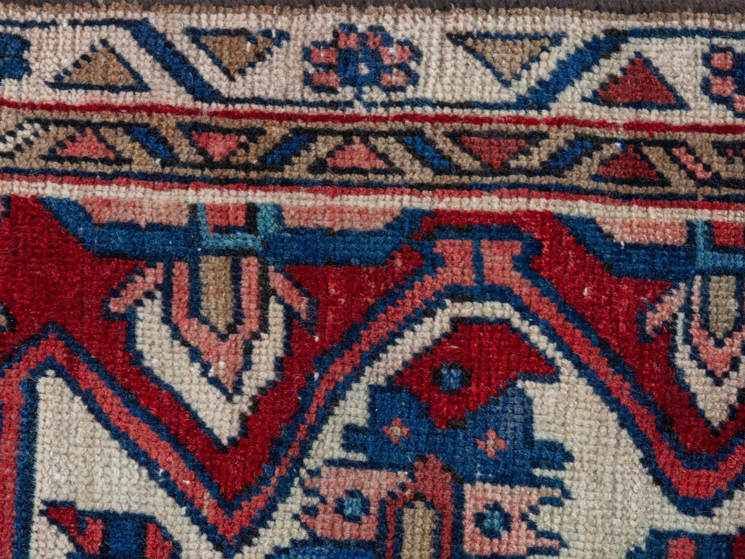 Persian Gorevan runner rug in burgundy and deep red, view 14 of 18