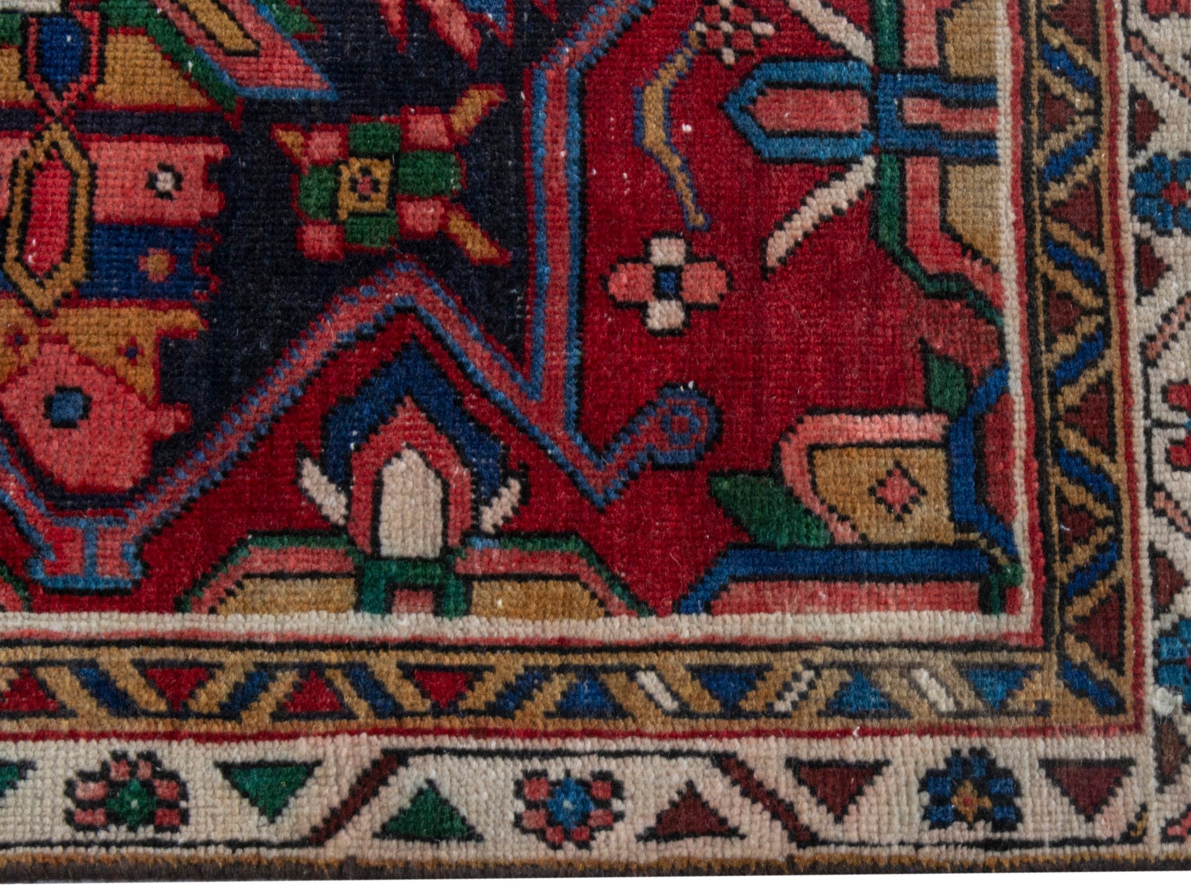 Persian Gorevan runner rug in burgundy and deep red, view 10 of 18