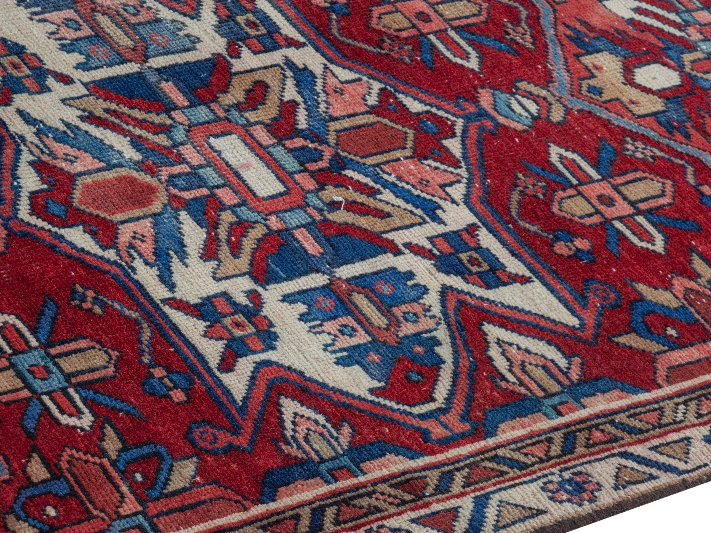Persian Gorevan runner rug in burgundy and deep red, view 6 of 18