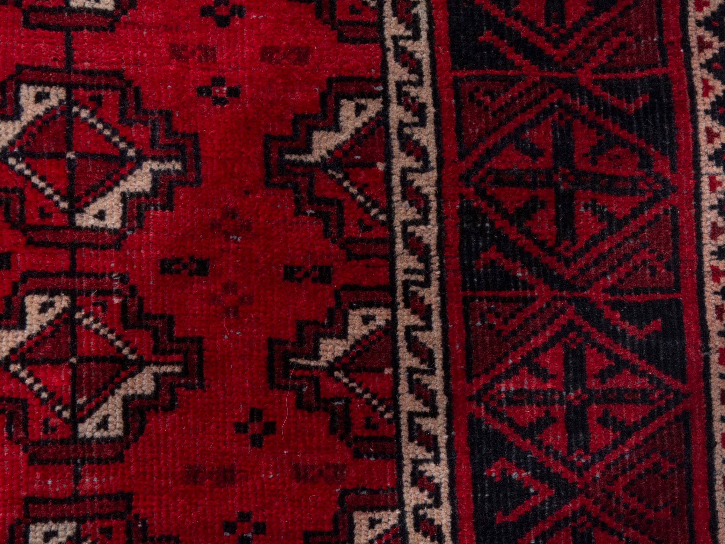 Persian Baluch runner rug in deep red and burgundy, view 12 of 18