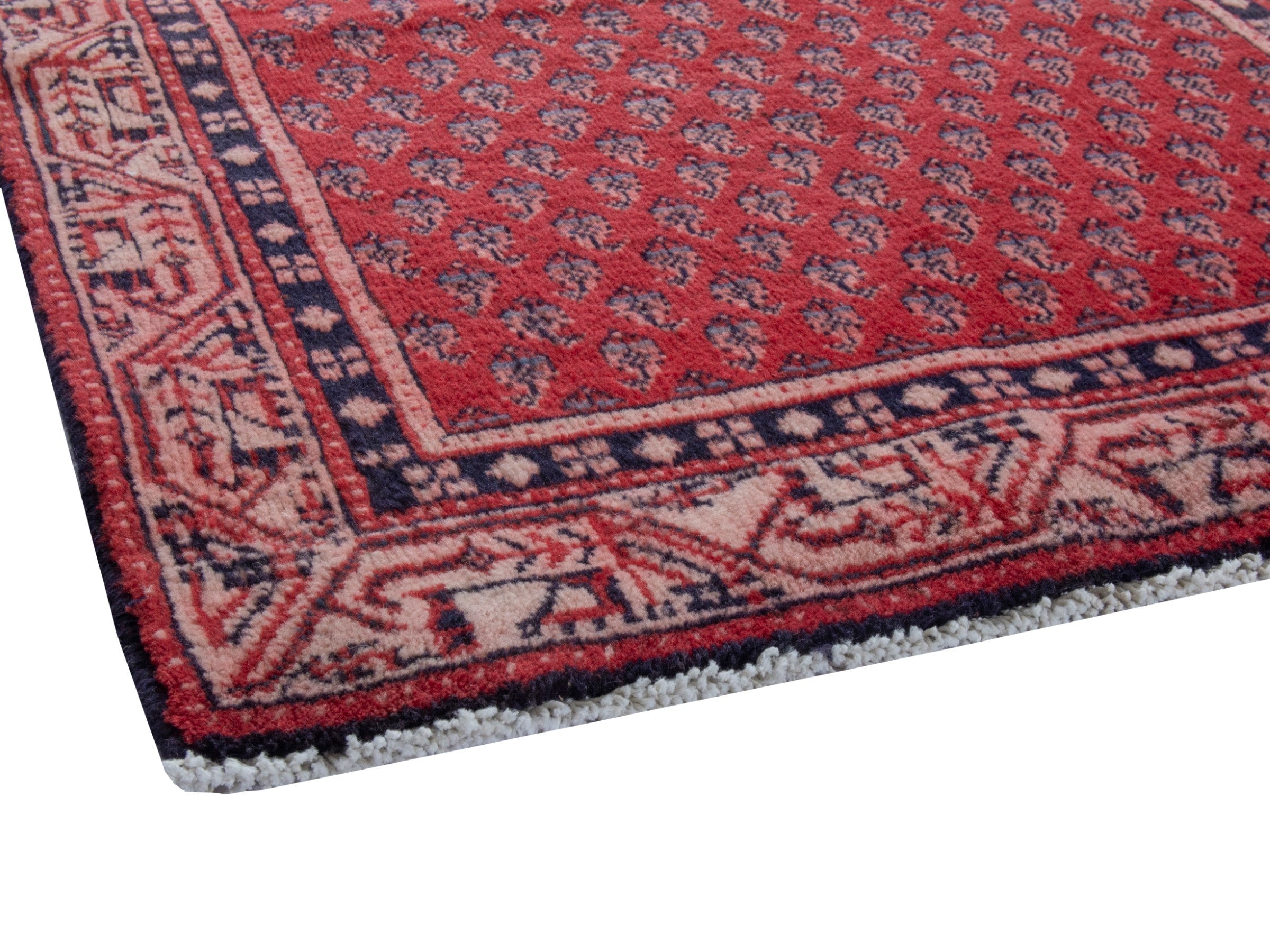 Persian Arak runner rug in deep red and burgundy, view 5 of 18