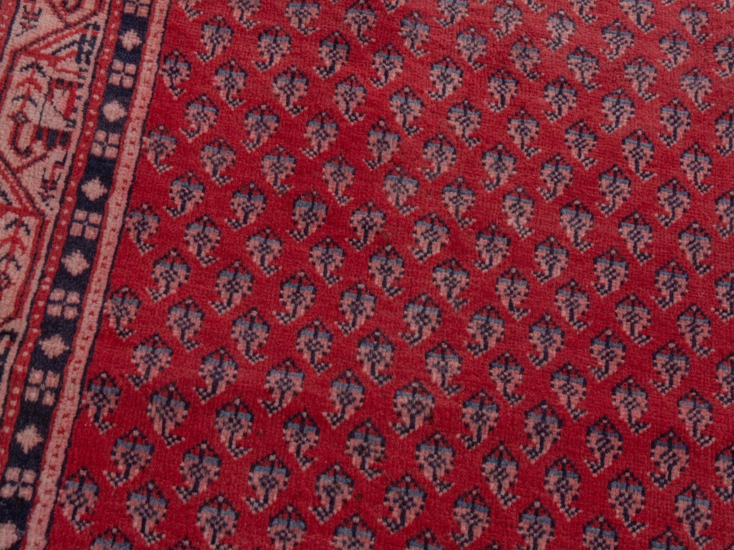 Persian Arak runner rug in deep red and burgundy, view 9 of 18