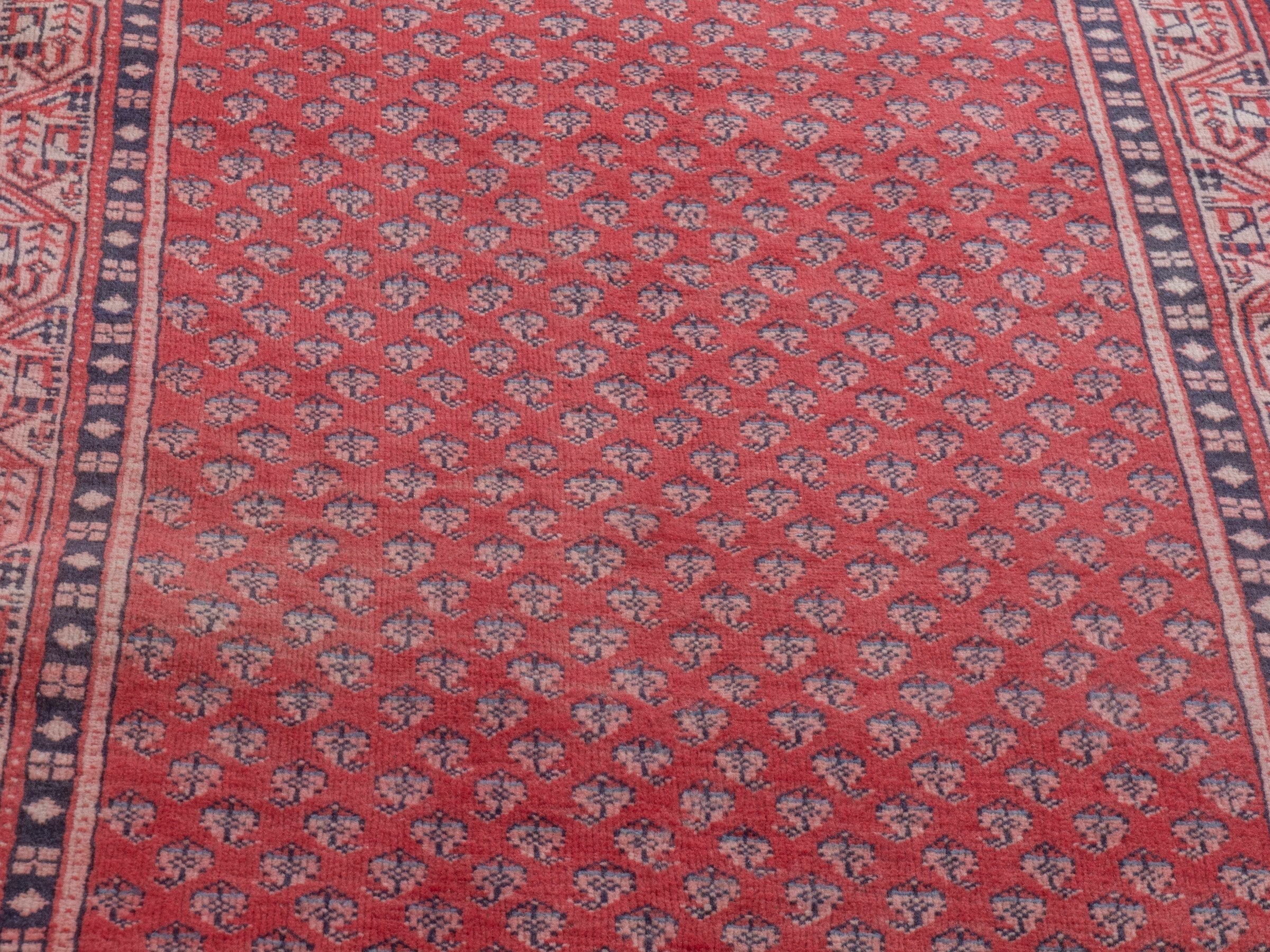 Persian Arak runner rug in deep red and burgundy, view 7 of 18