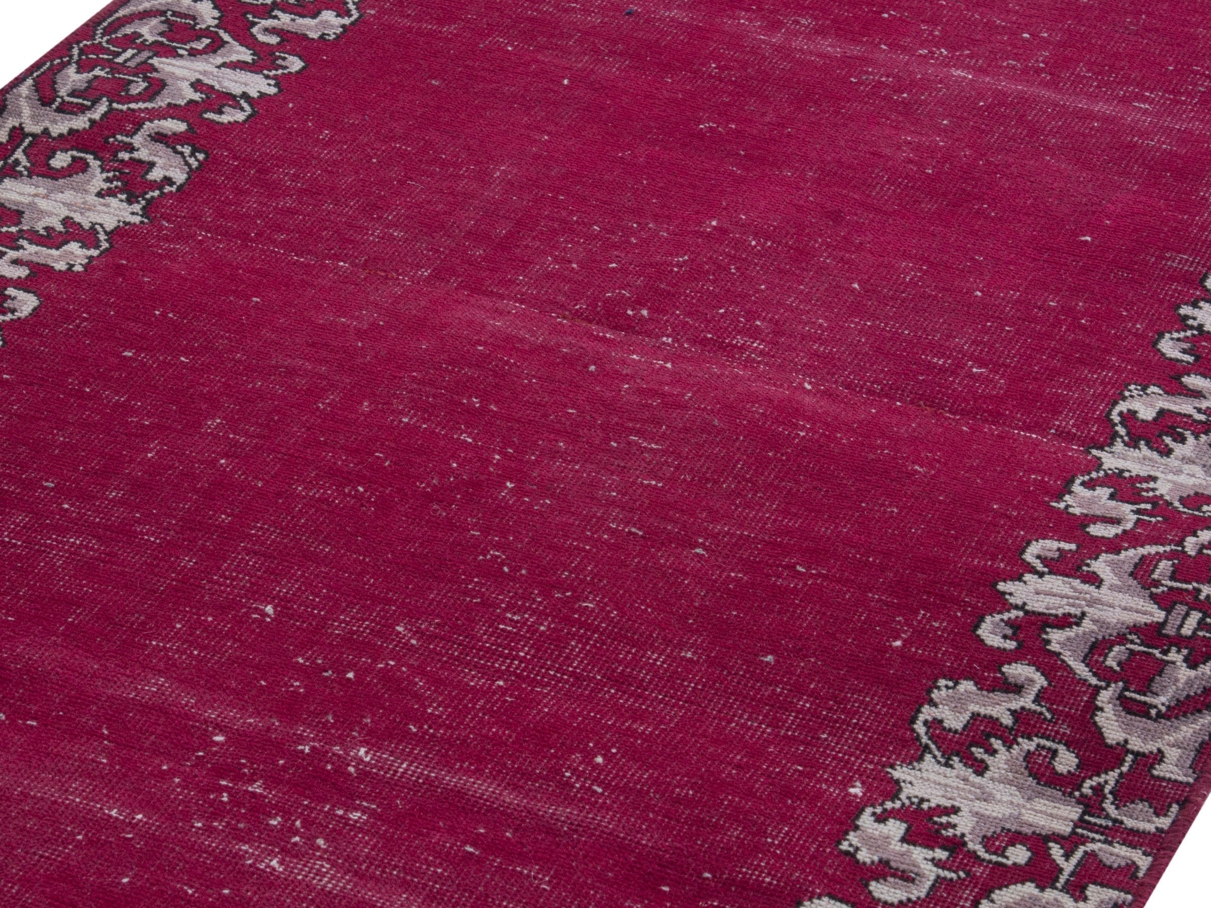 Persian Tabriz runner rug in burgundy and cream, view 7 of 17