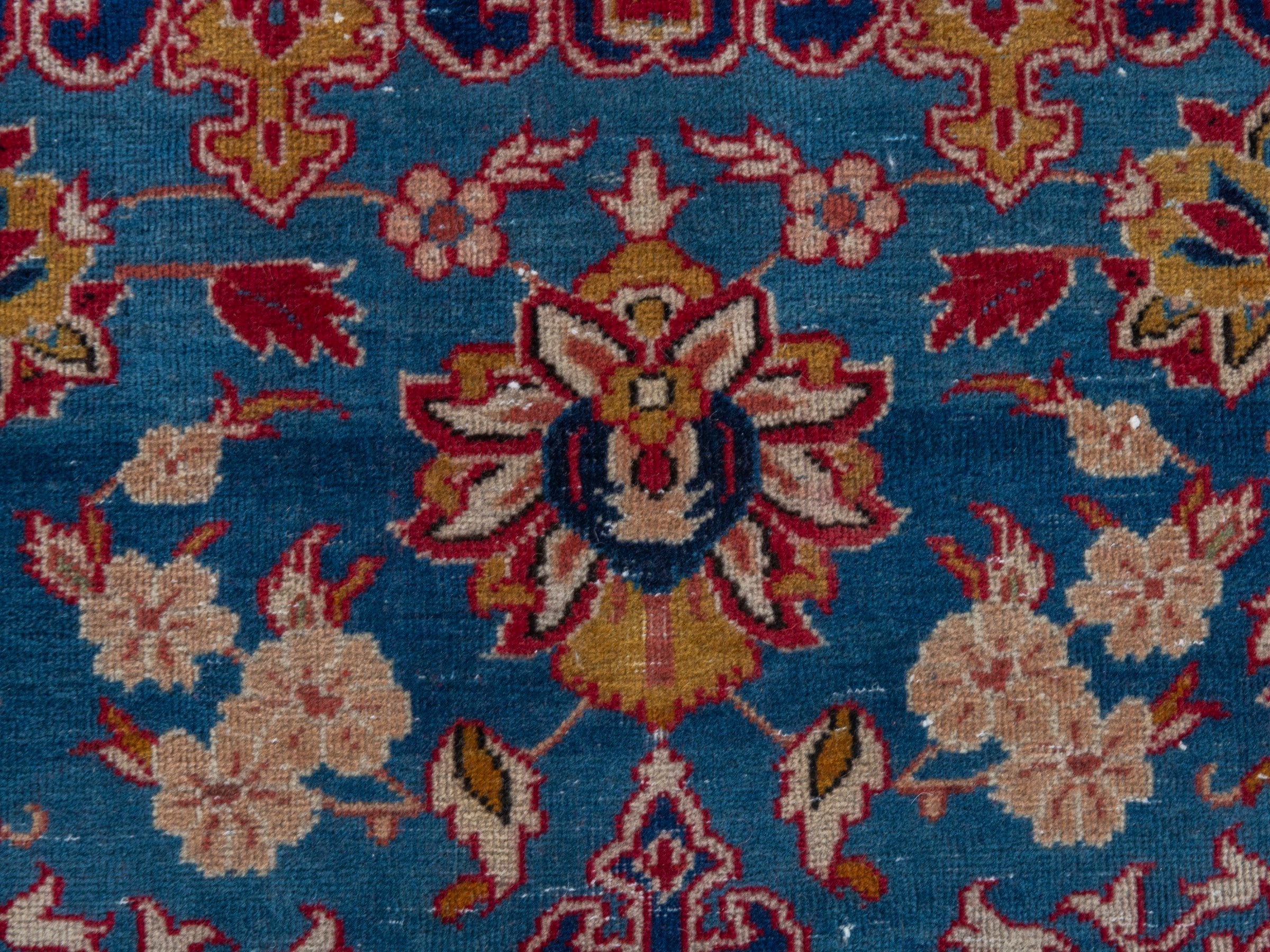 Persian Najafabad oversized rug in deep red and blue, view 11 of 23