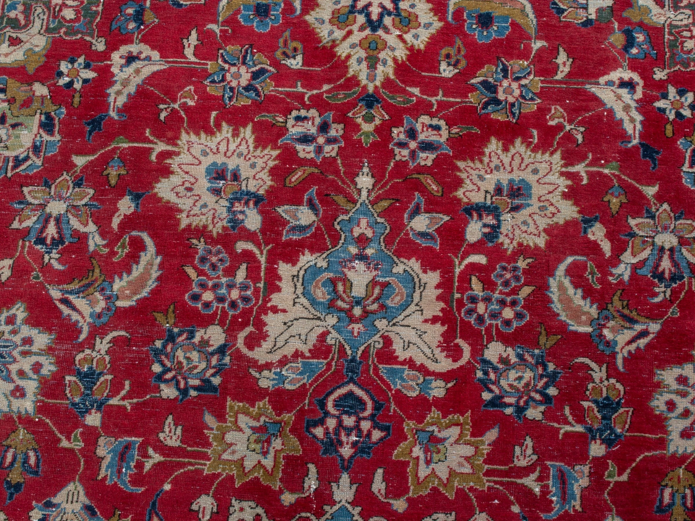 Persian Najafabad oversized rug in deep red and blue, view 15 of 23