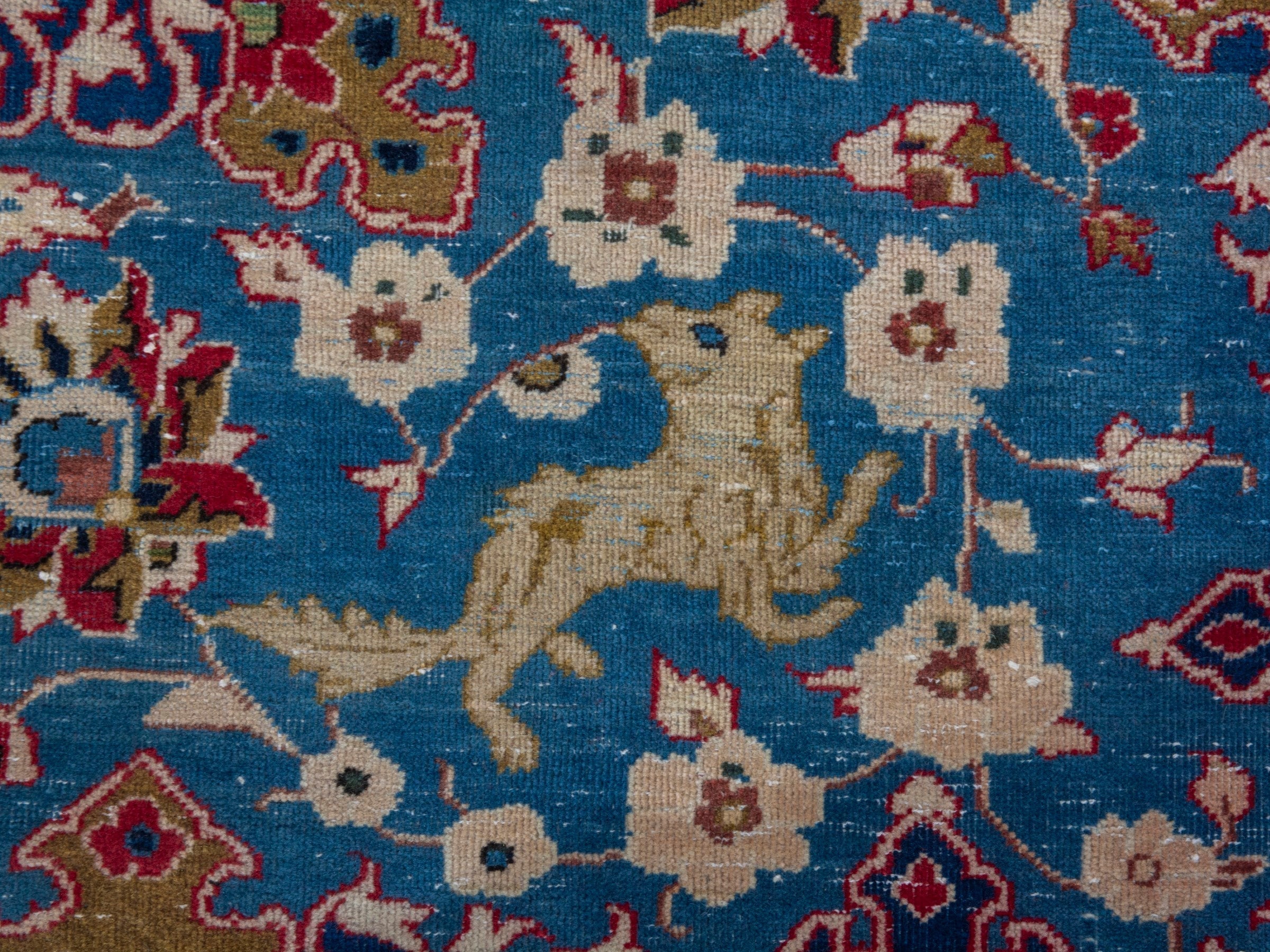 Persian Najafabad oversized rug in deep red and blue, view 17 of 23
