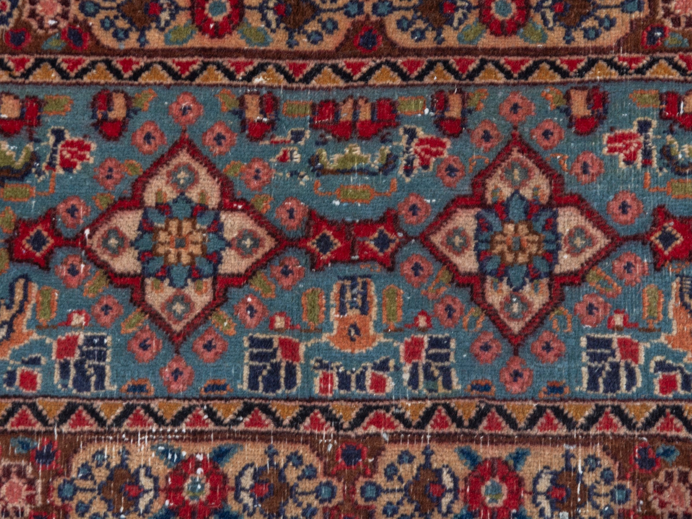 Persian Birjand oversized rug in rust and slate, view 12 of 22