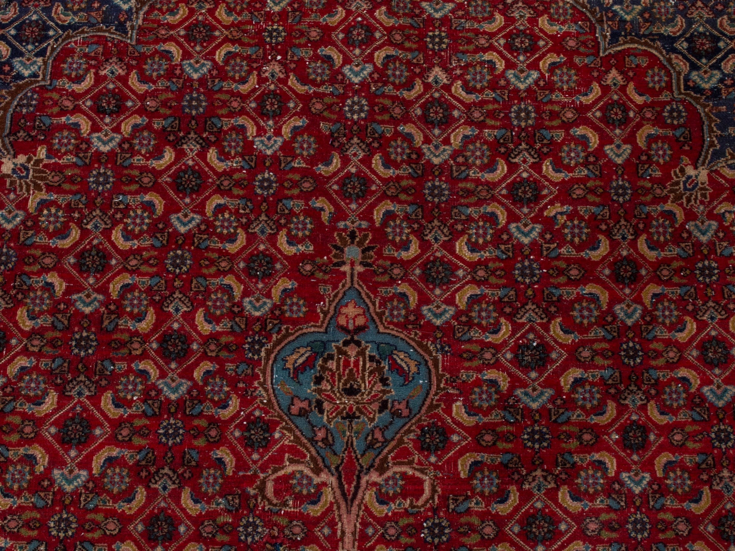 Persian Birjand oversized rug in rust and slate, view 15 of 22