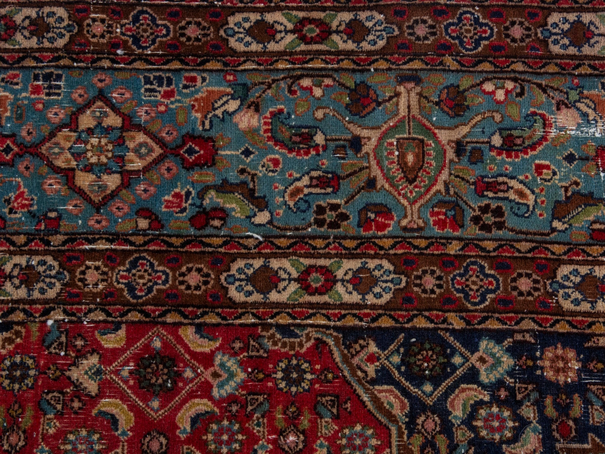 Persian Birjand oversized rug in rust and slate, view 16 of 22