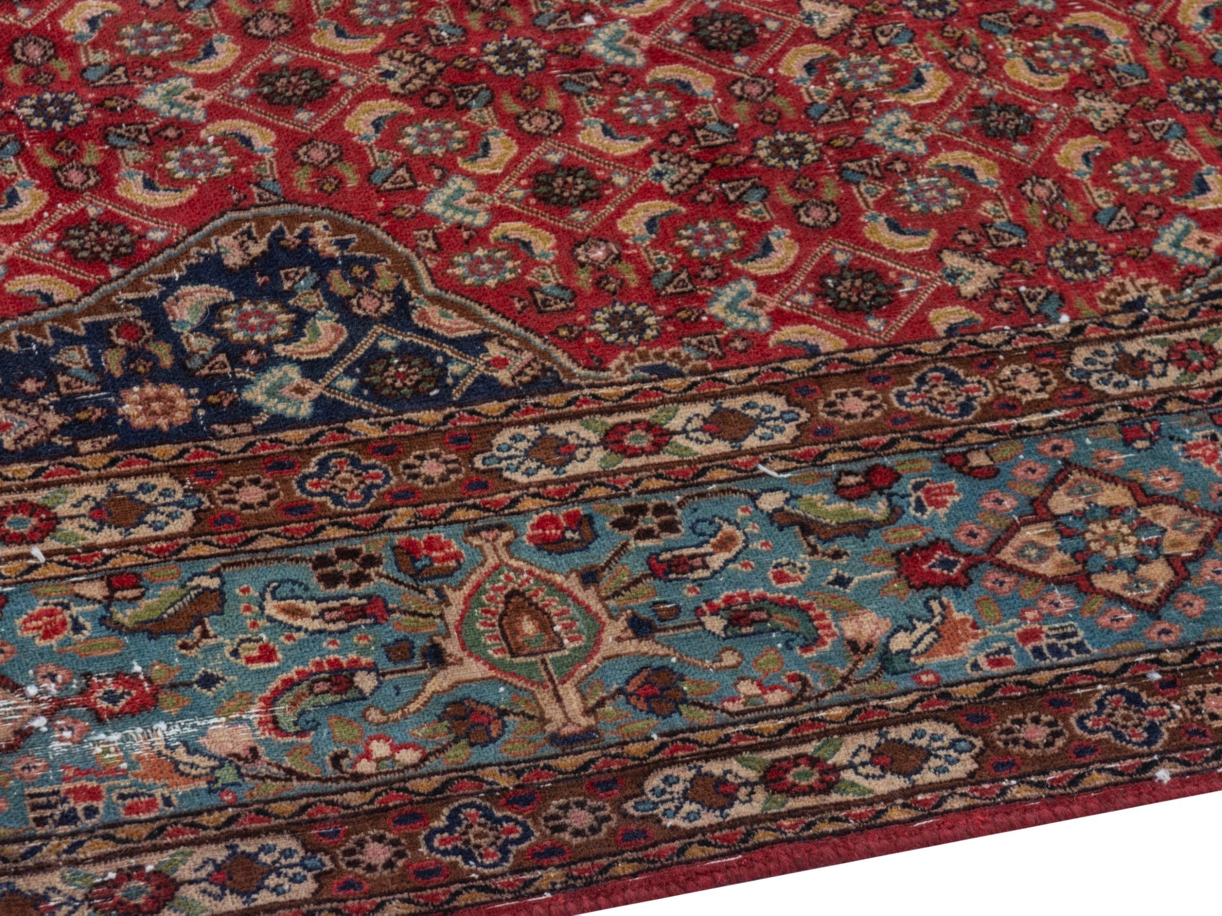 Persian Birjand oversized rug in rust and slate, view 7 of 22