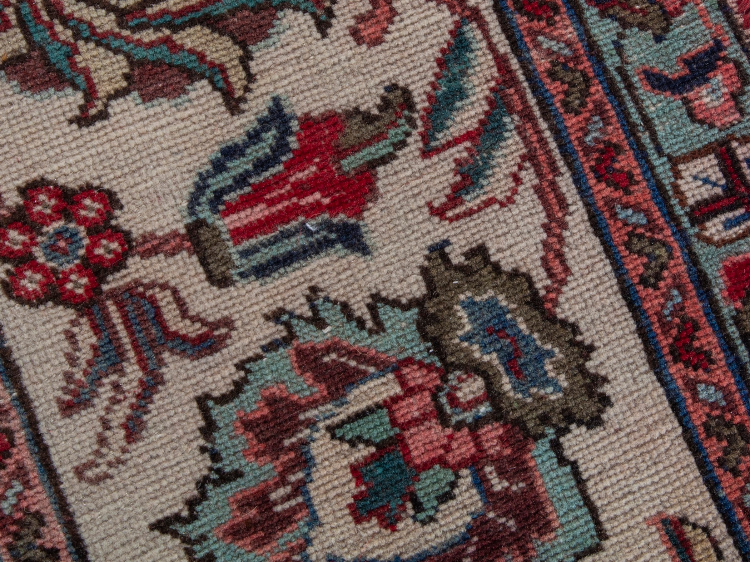 Persian Tabriz oversized rug in deep red and ivory, view 9 of 20