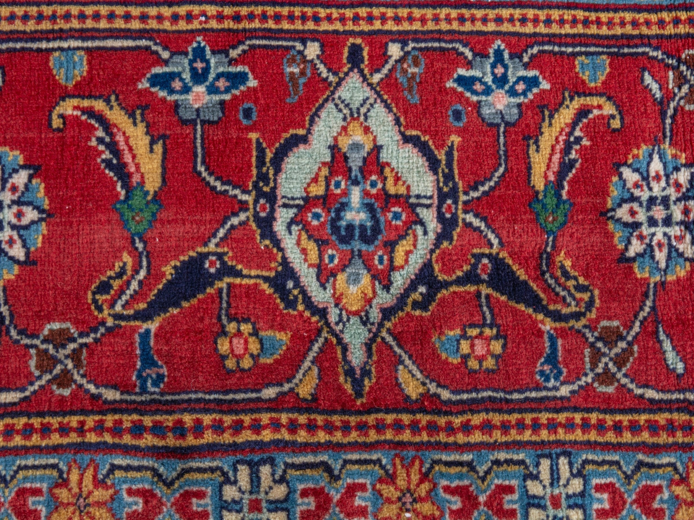 Persian Mahal oversized rug in navy and deep red, view 20 of 28
