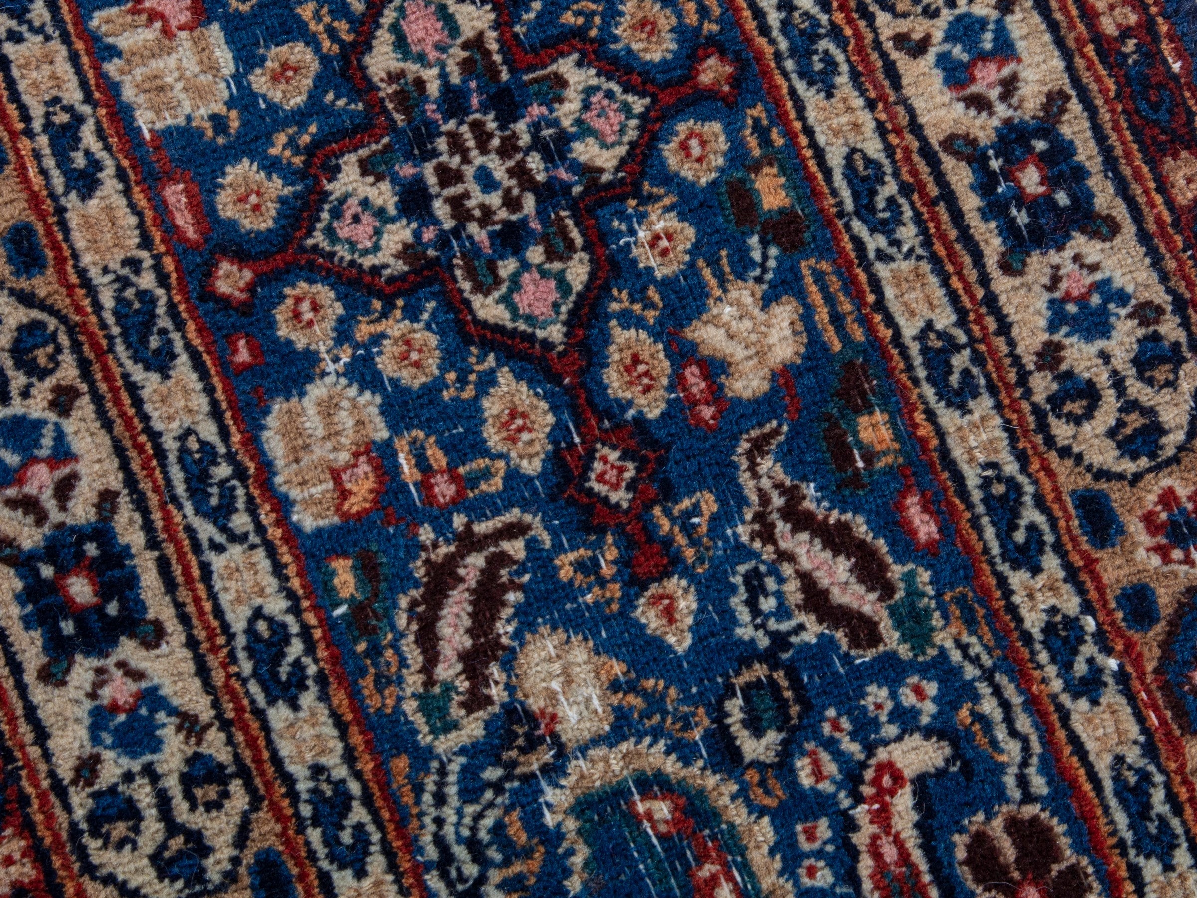 Persian Birjand oversized rug in rust and navy, view 6 of 22