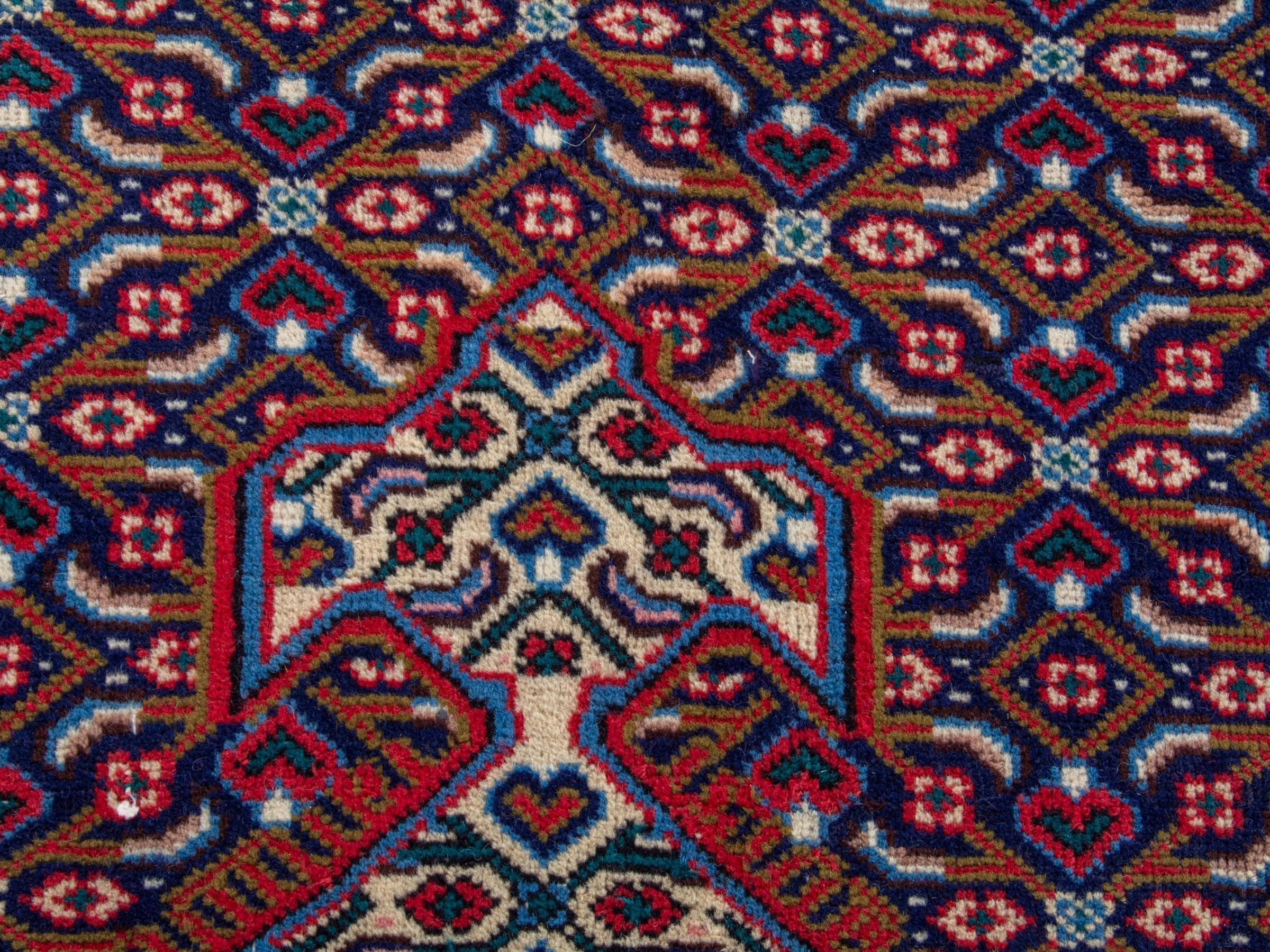 Persian Ardabil area rug in burgundy and deep red, view 12 of 19