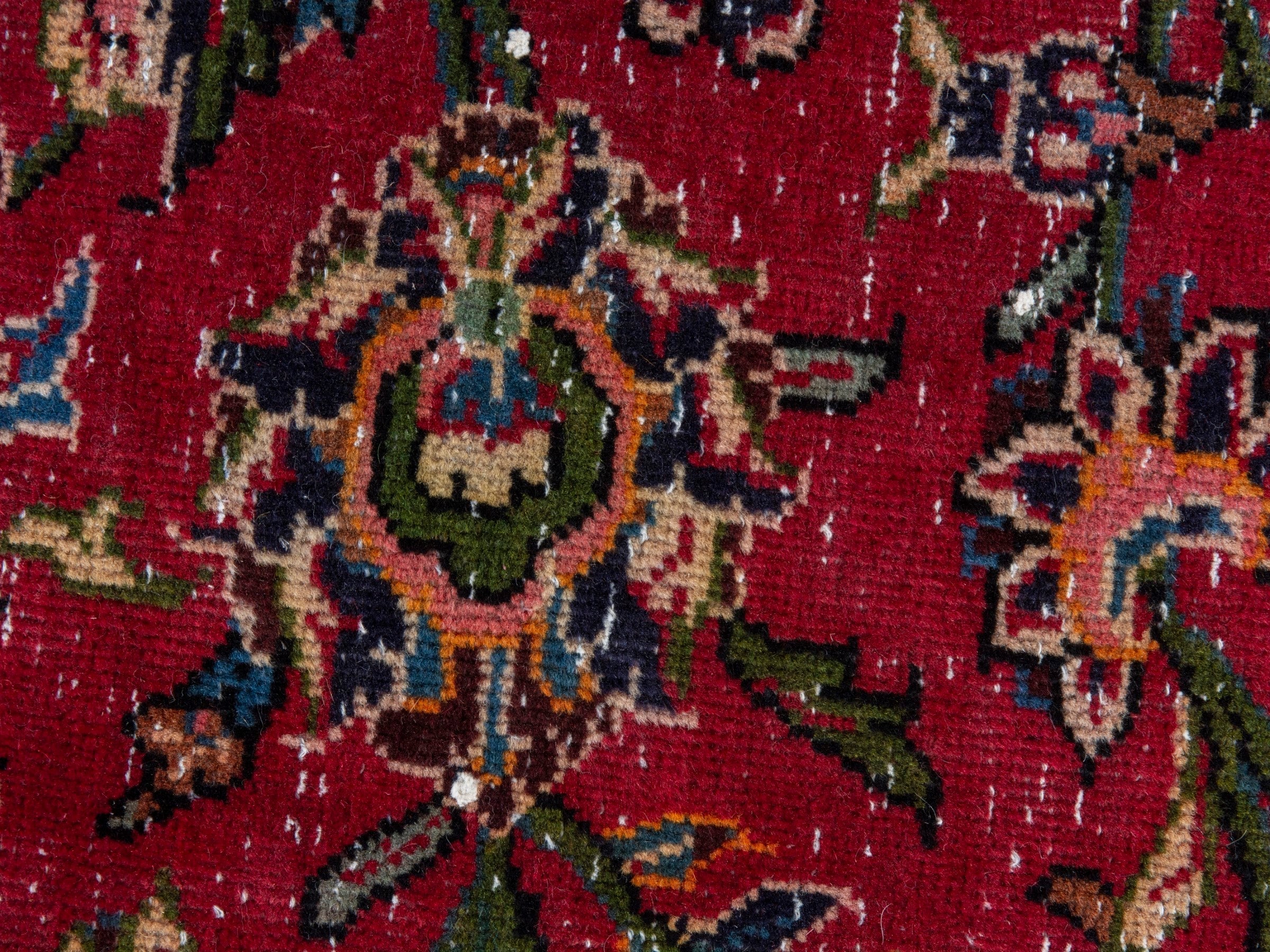 Persian Kashan oversized rug in deep red and burgundy, view 13 of 26