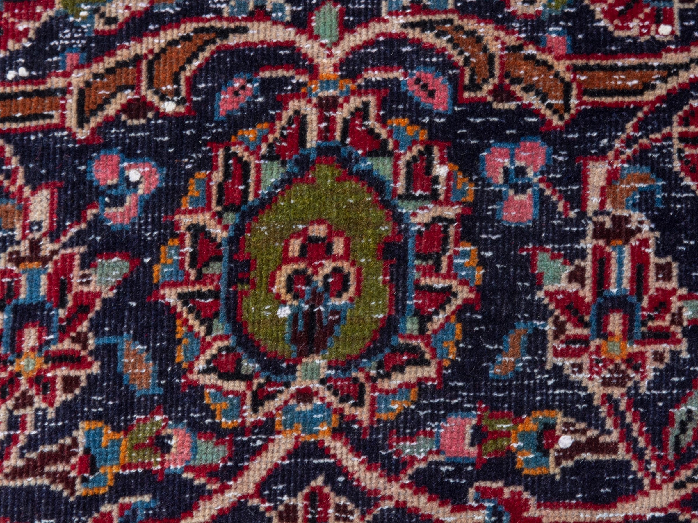 Persian Kashan oversized rug in deep red and burgundy, view 16 of 26