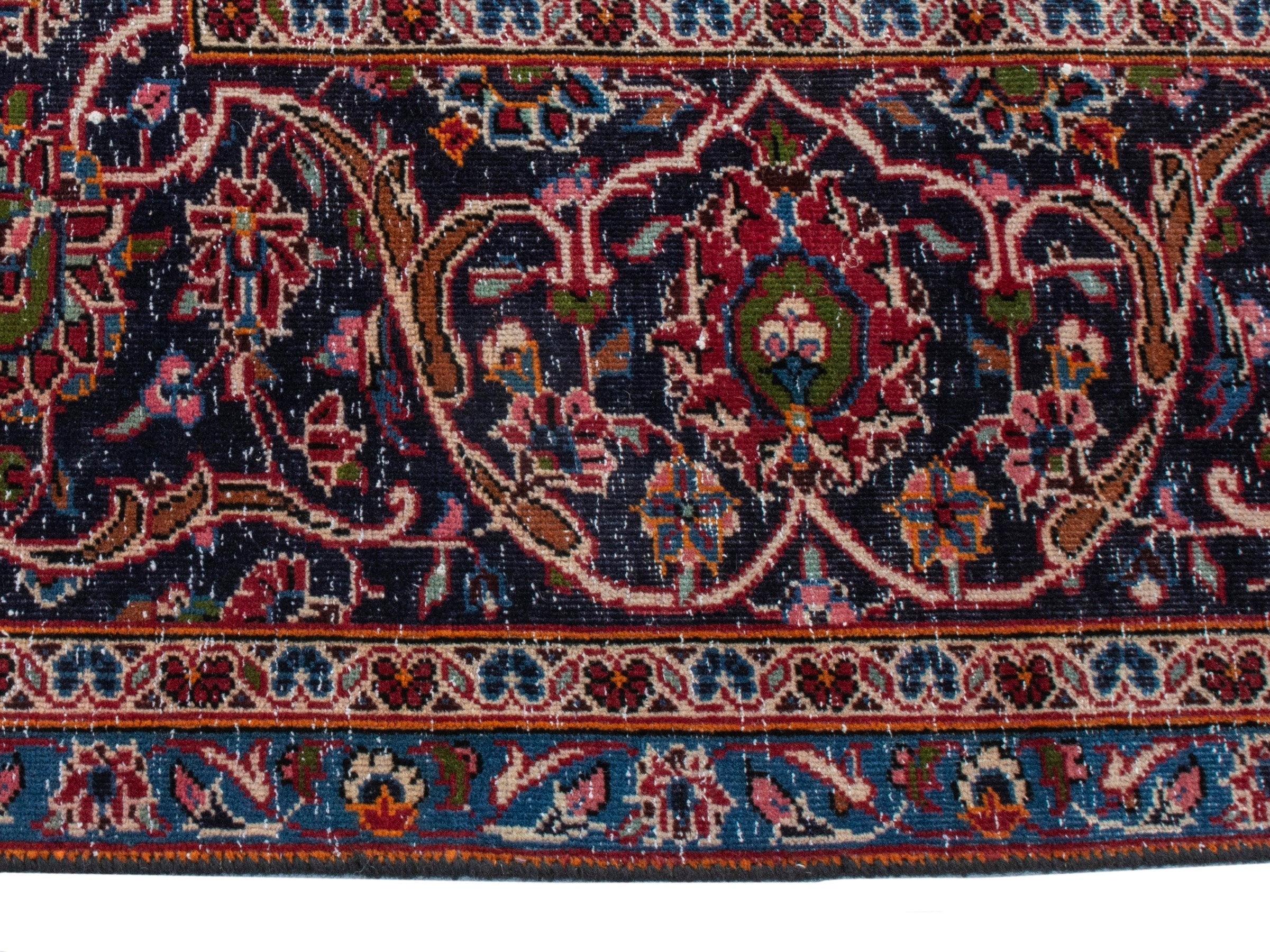 Persian Kashan oversized rug in deep red and burgundy, view 10 of 26