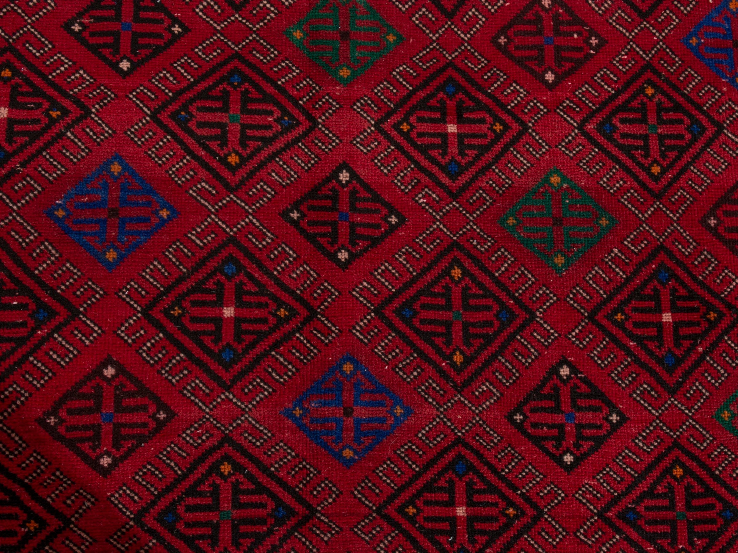 Persian Ghoochan area rug in burgundy and deep red, view 12 of 21