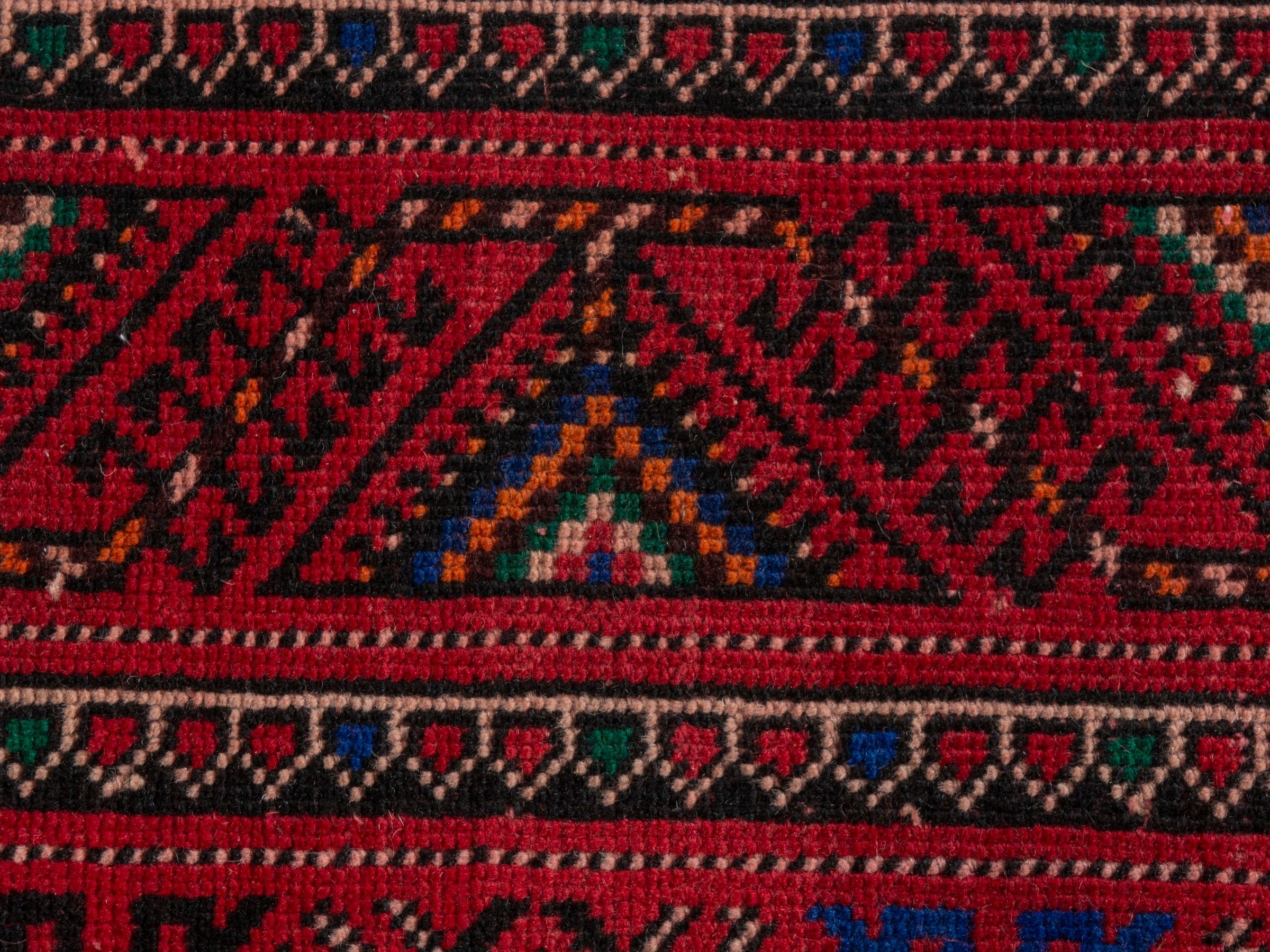 Persian Ghoochan area rug in burgundy and deep red, view 14 of 21