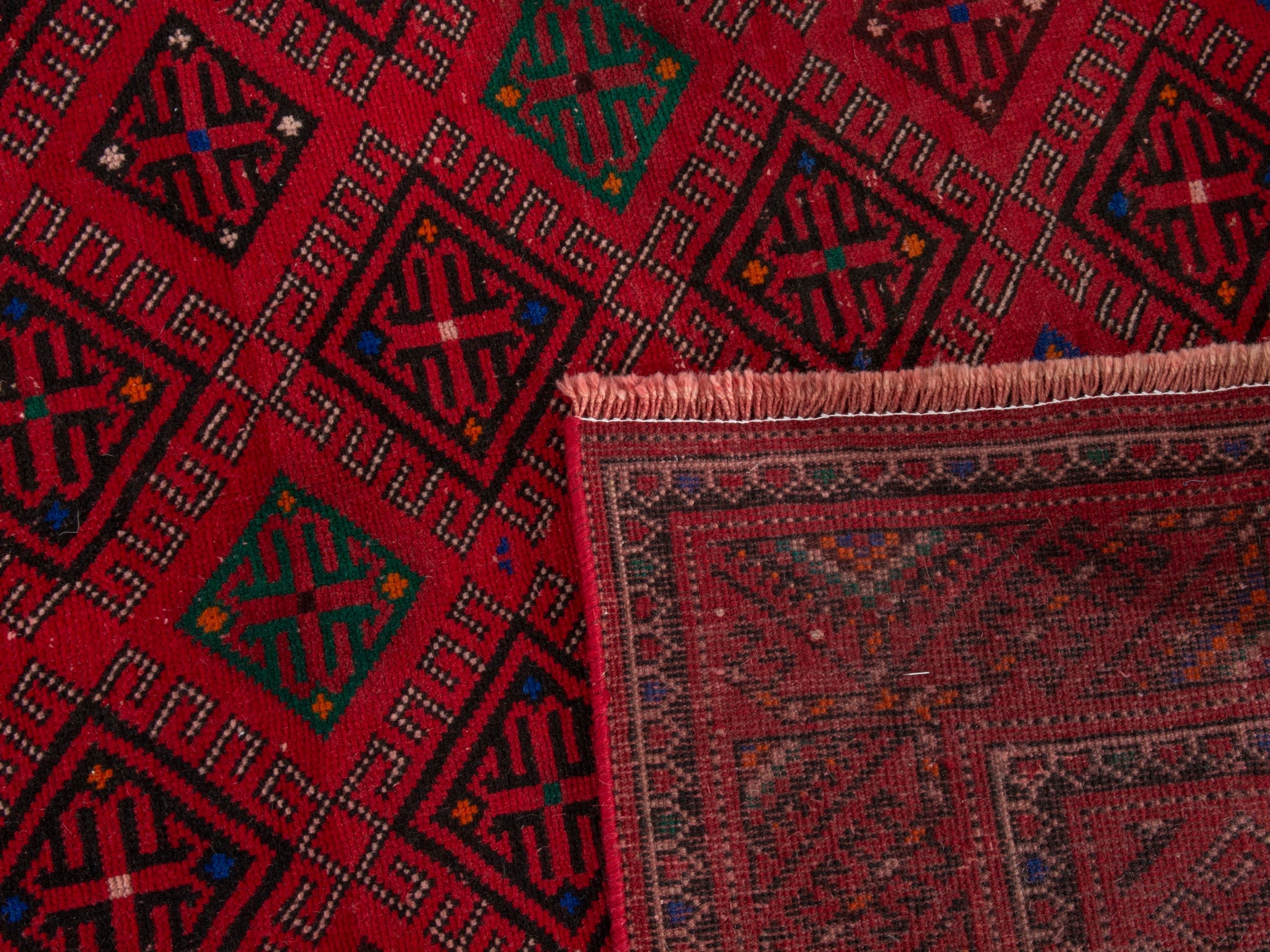 Persian Ghoochan area rug in burgundy and deep red, view 21 of 21