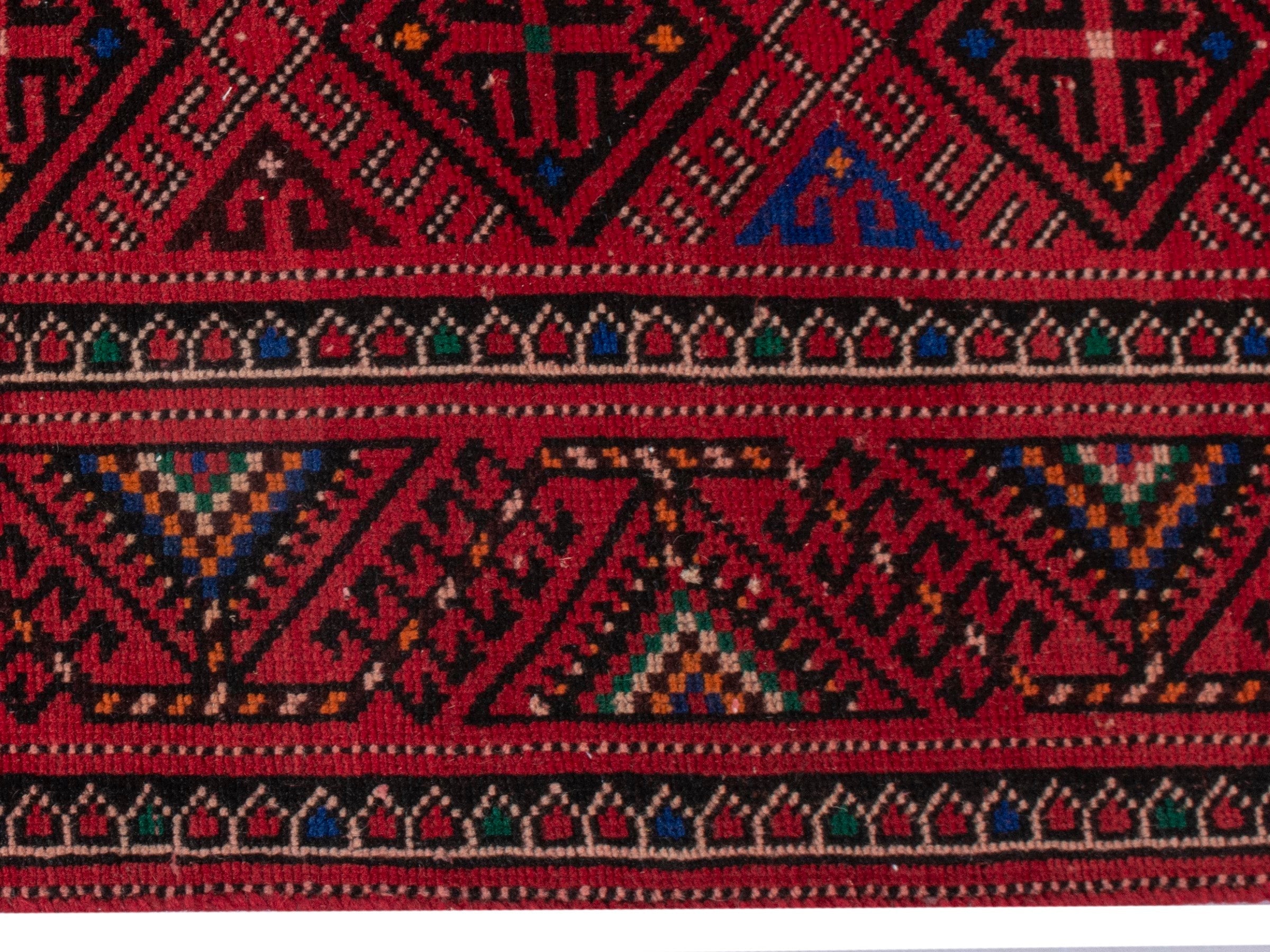 Persian Ghoochan area rug in burgundy and deep red, view 10 of 21