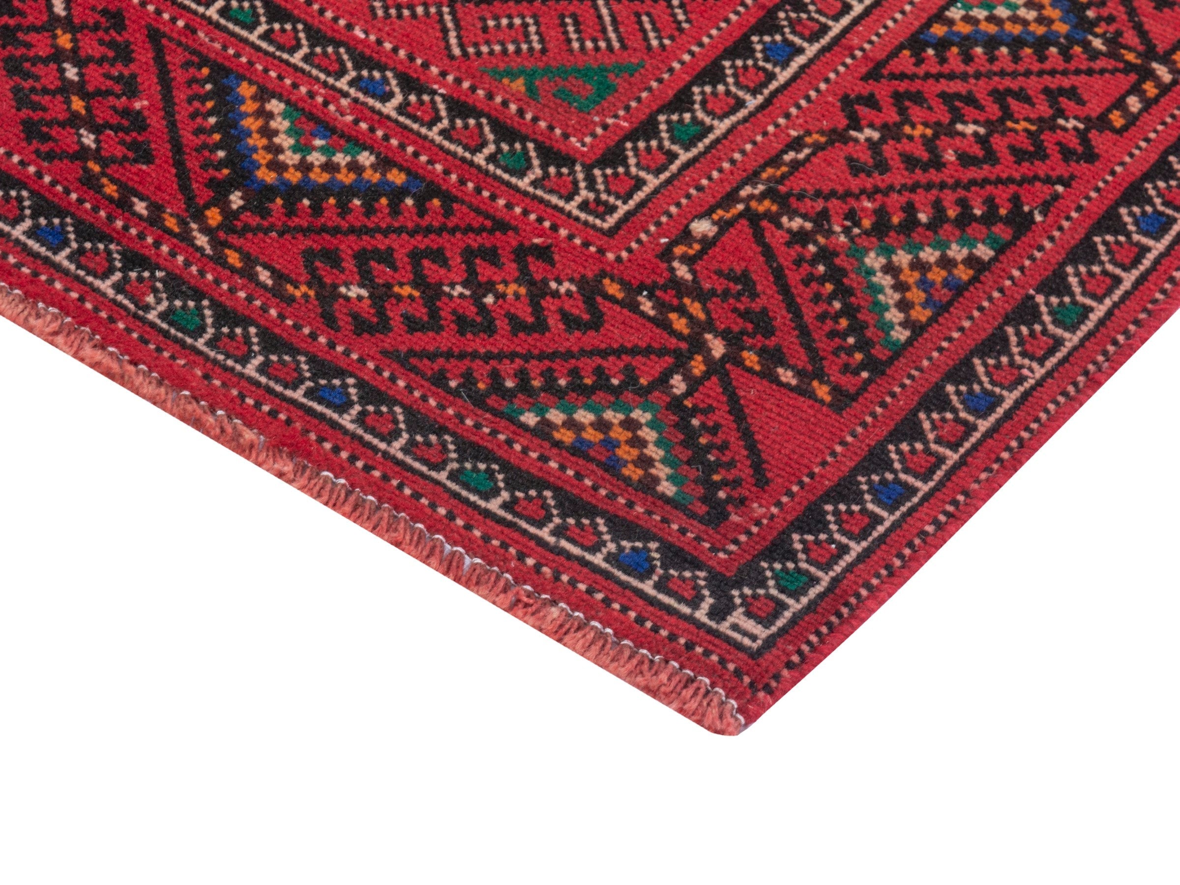 Persian Ghoochan area rug in burgundy and deep red, view 5 of 21
