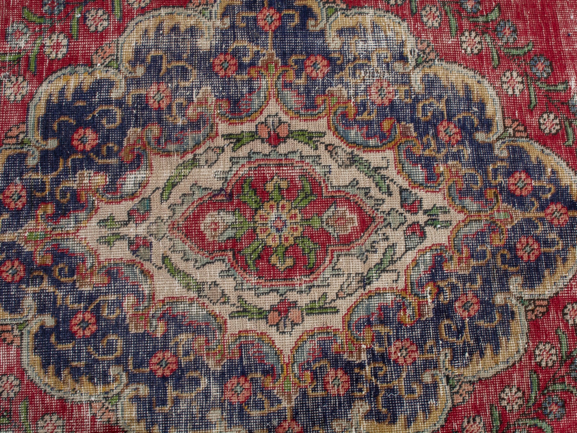 Persian Tabriz oversized rug in faded red and cream, view 12 of 20