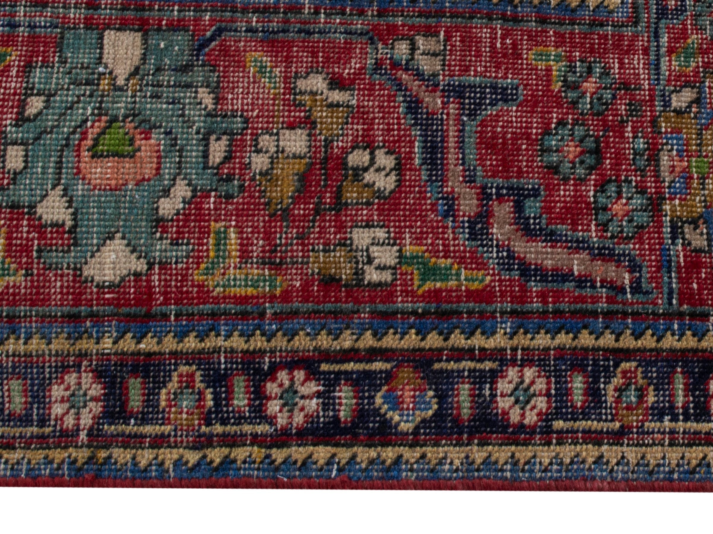 Persian Tabriz oversized rug in faded red and cream, view 10 of 20