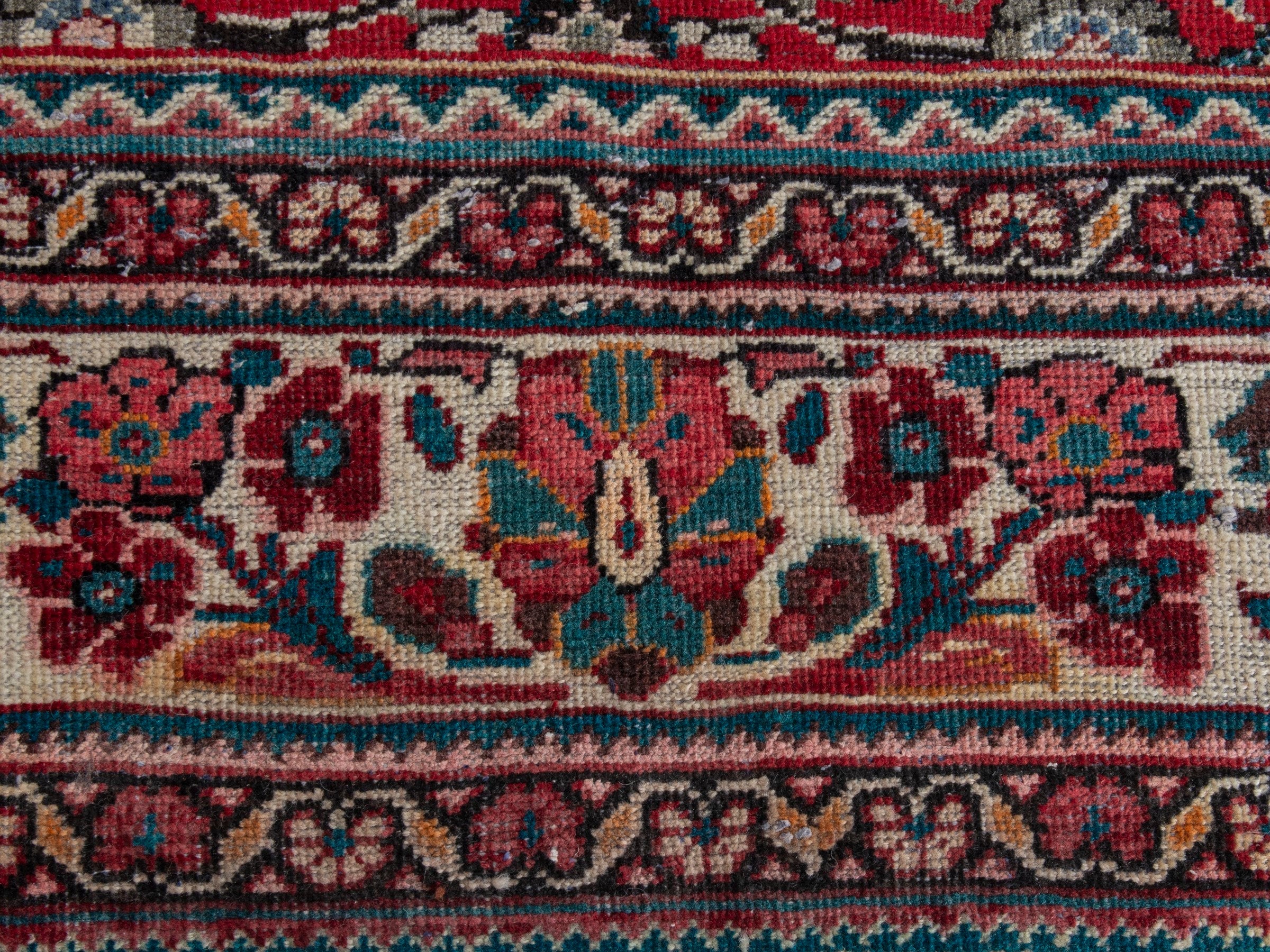 Persian Mahal oversized rug in deep red and muted pink, view 11 of 23