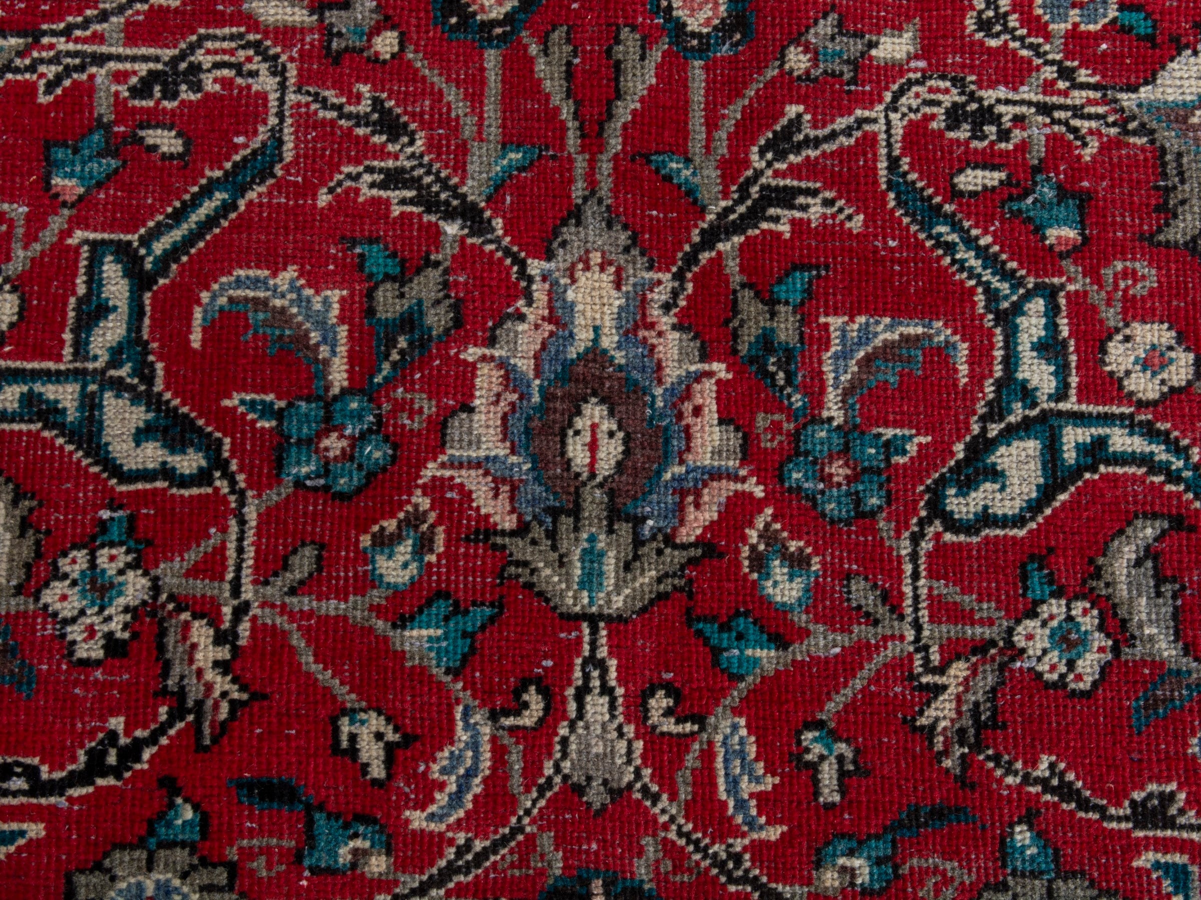 Persian Mahal oversized rug in deep red and muted pink, view 12 of 23