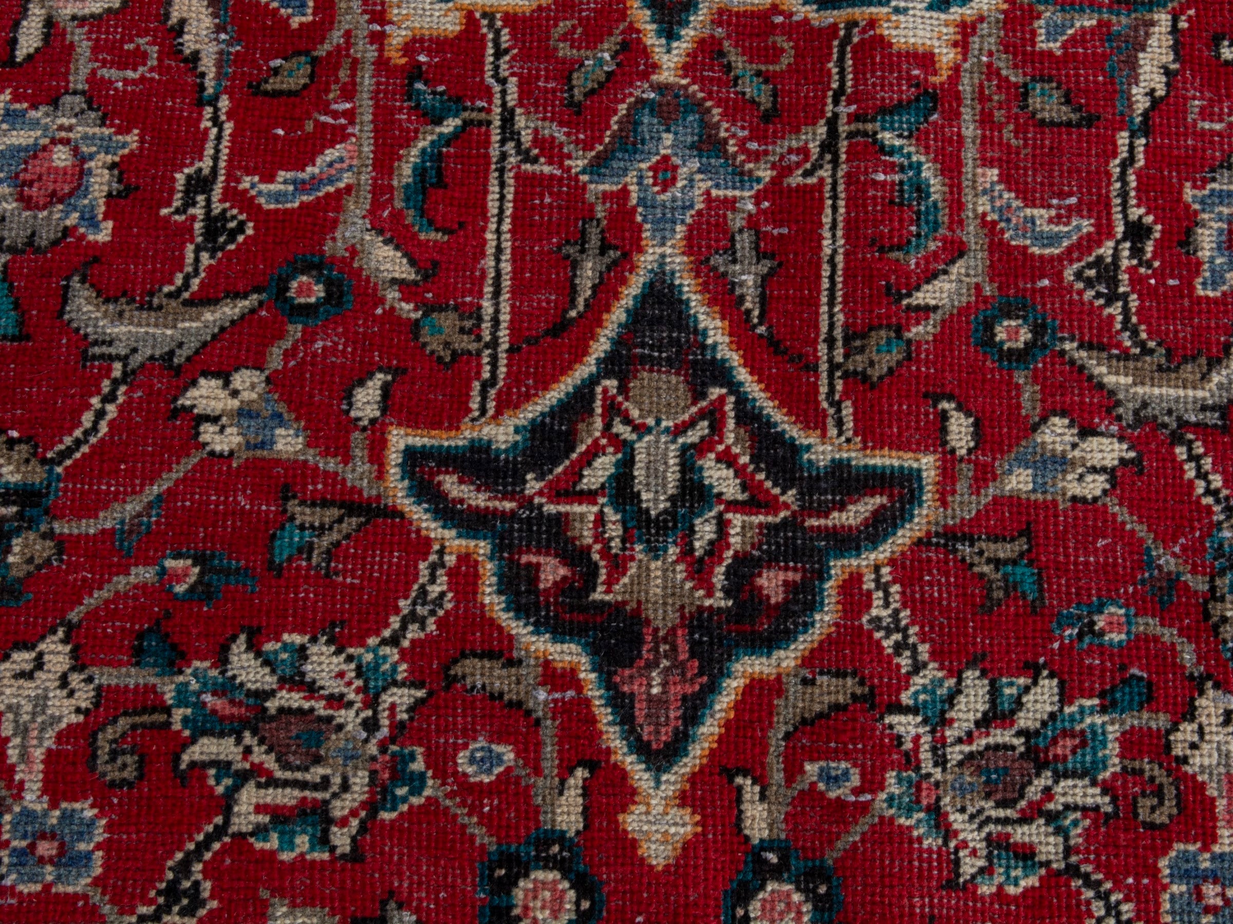 Persian Mahal oversized rug in deep red and muted pink, view 13 of 23