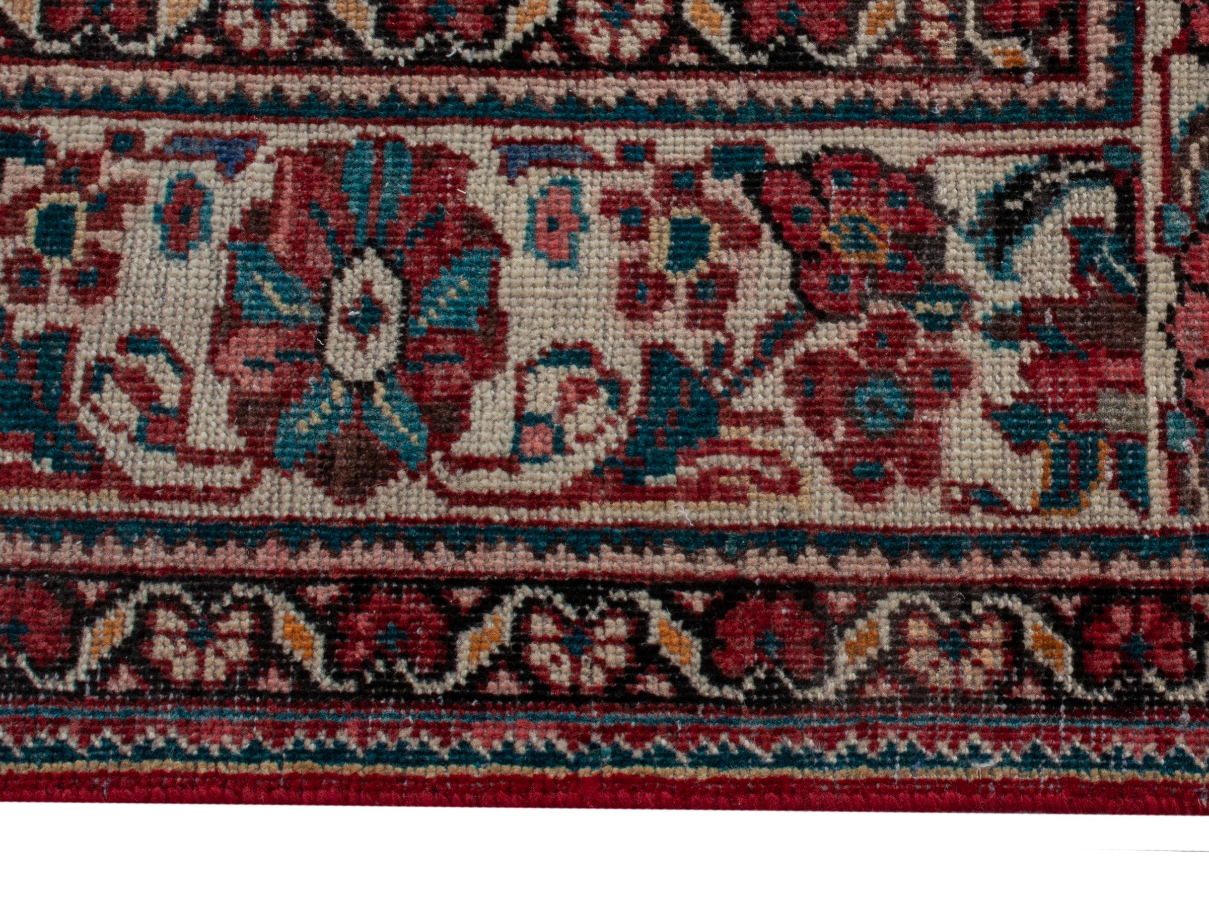 Persian Mahal oversized rug in deep red and muted pink, view 10 of 23