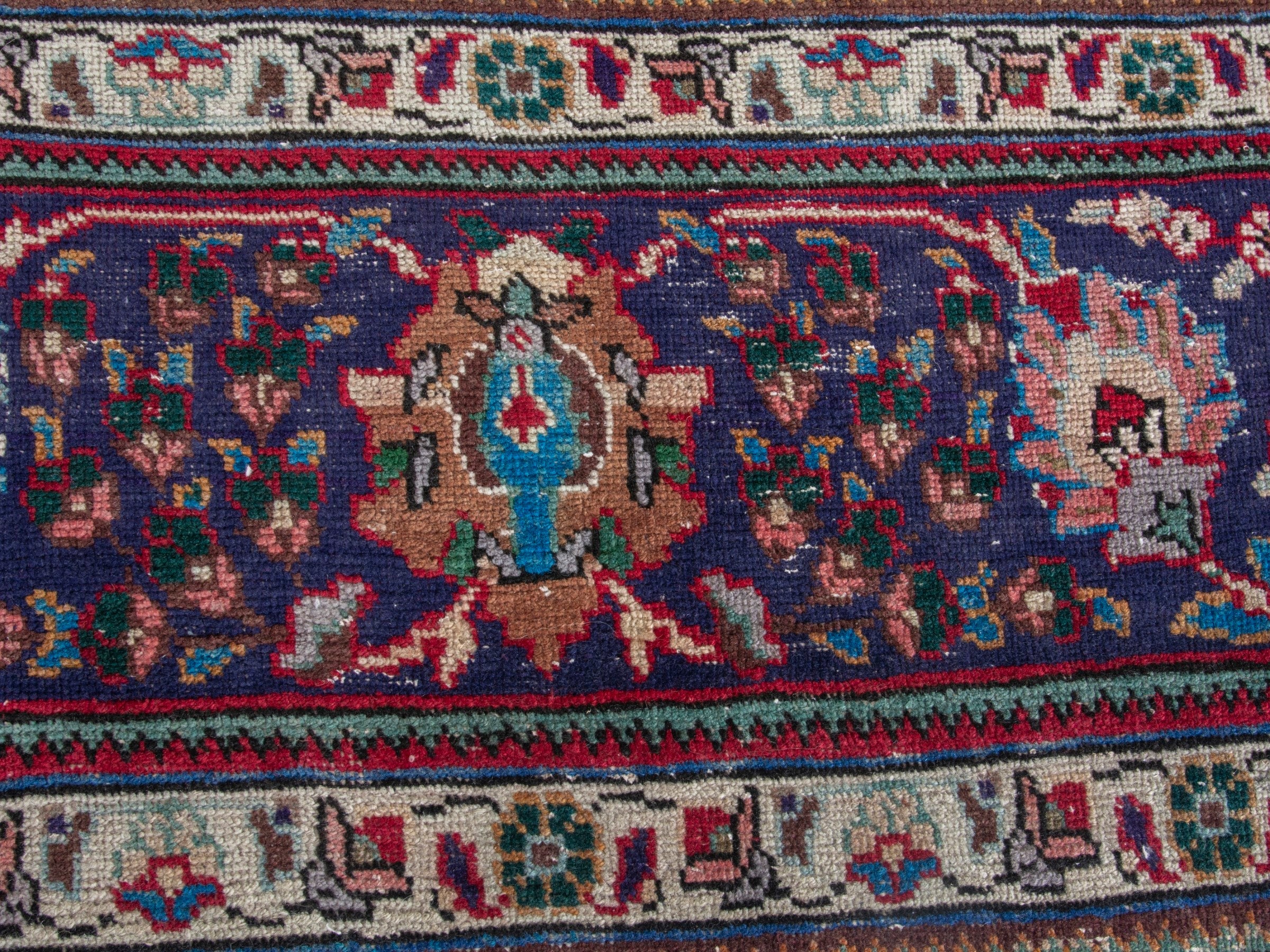 Persian Tabriz oversized rug in deep red and burgundy, view 11 of 20