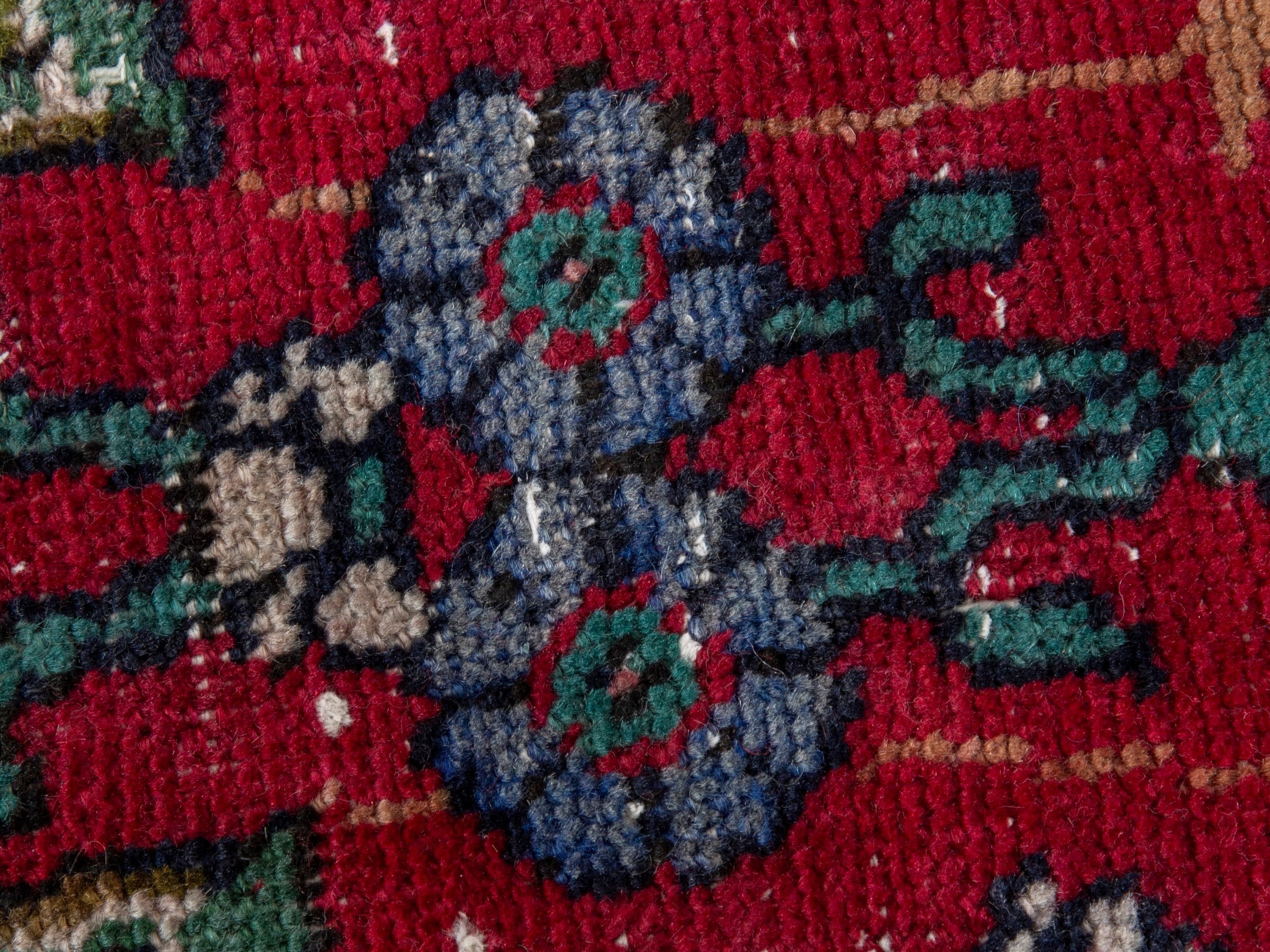 Persian Tabriz oversized rug in deep red and burgundy, view 15 of 20