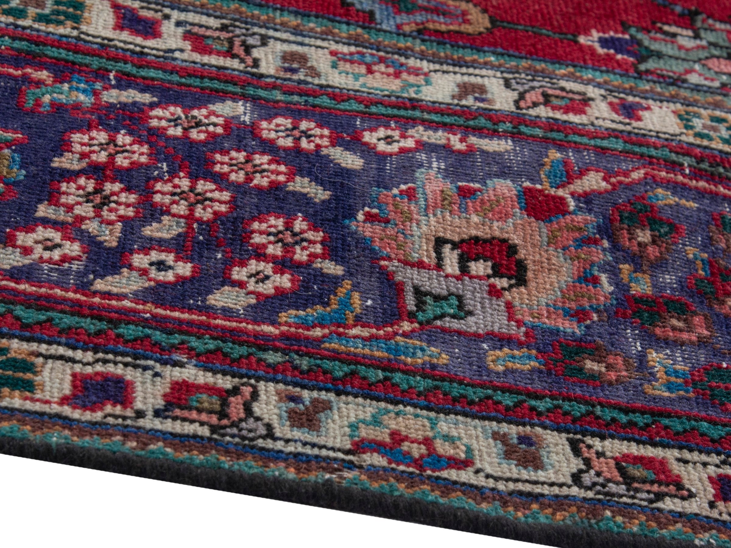 Persian Tabriz oversized rug in deep red and burgundy, view 6 of 20
