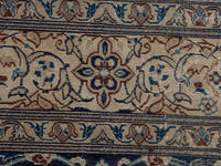 Persian Nain area rug in navy and cream, view 15 of 21