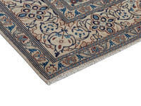 Persian Nain area rug in navy and cream, view 7 of 21