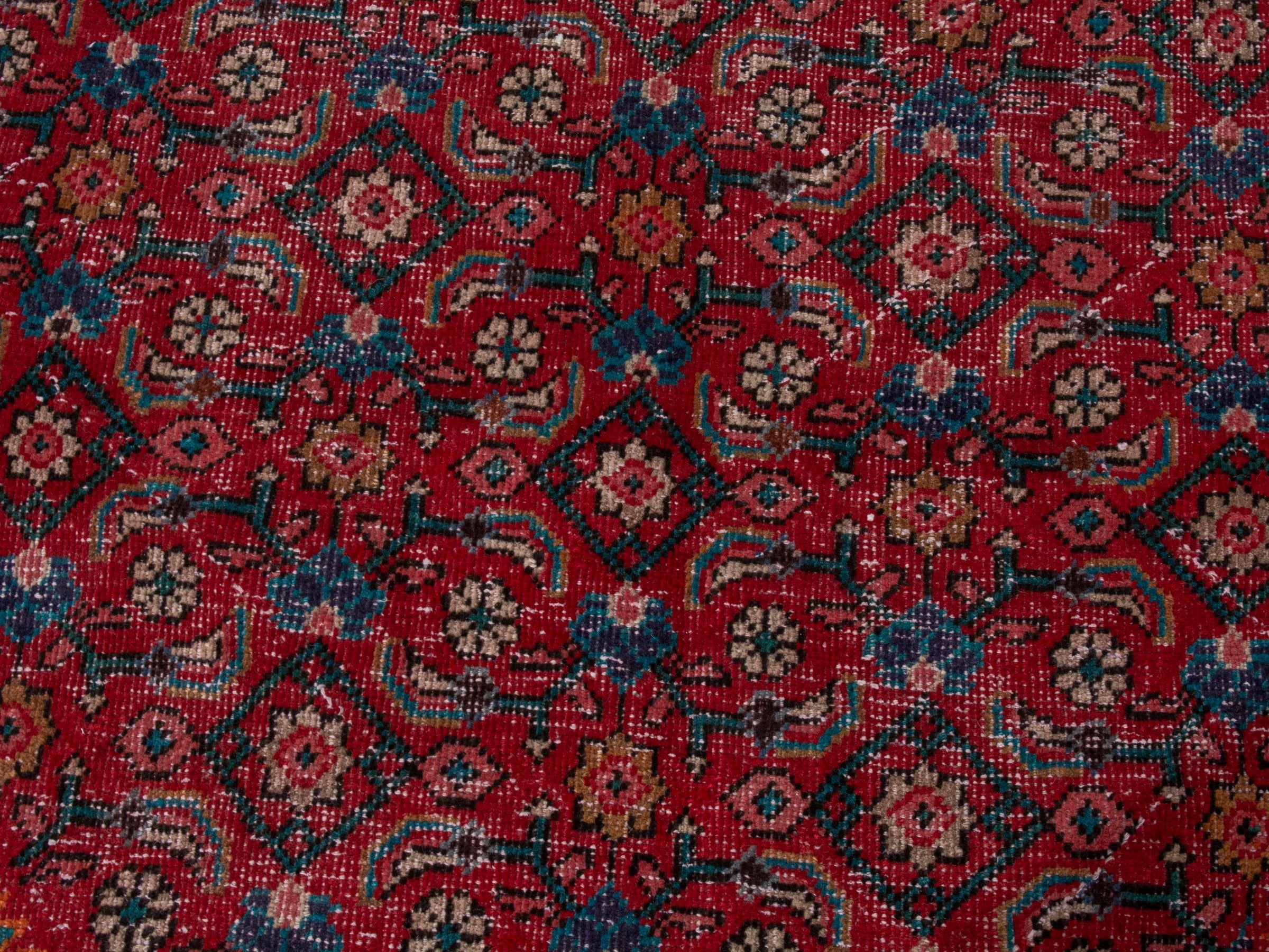 Persian Mahal oversized rug in deep red and burgundy, view 12 of 21