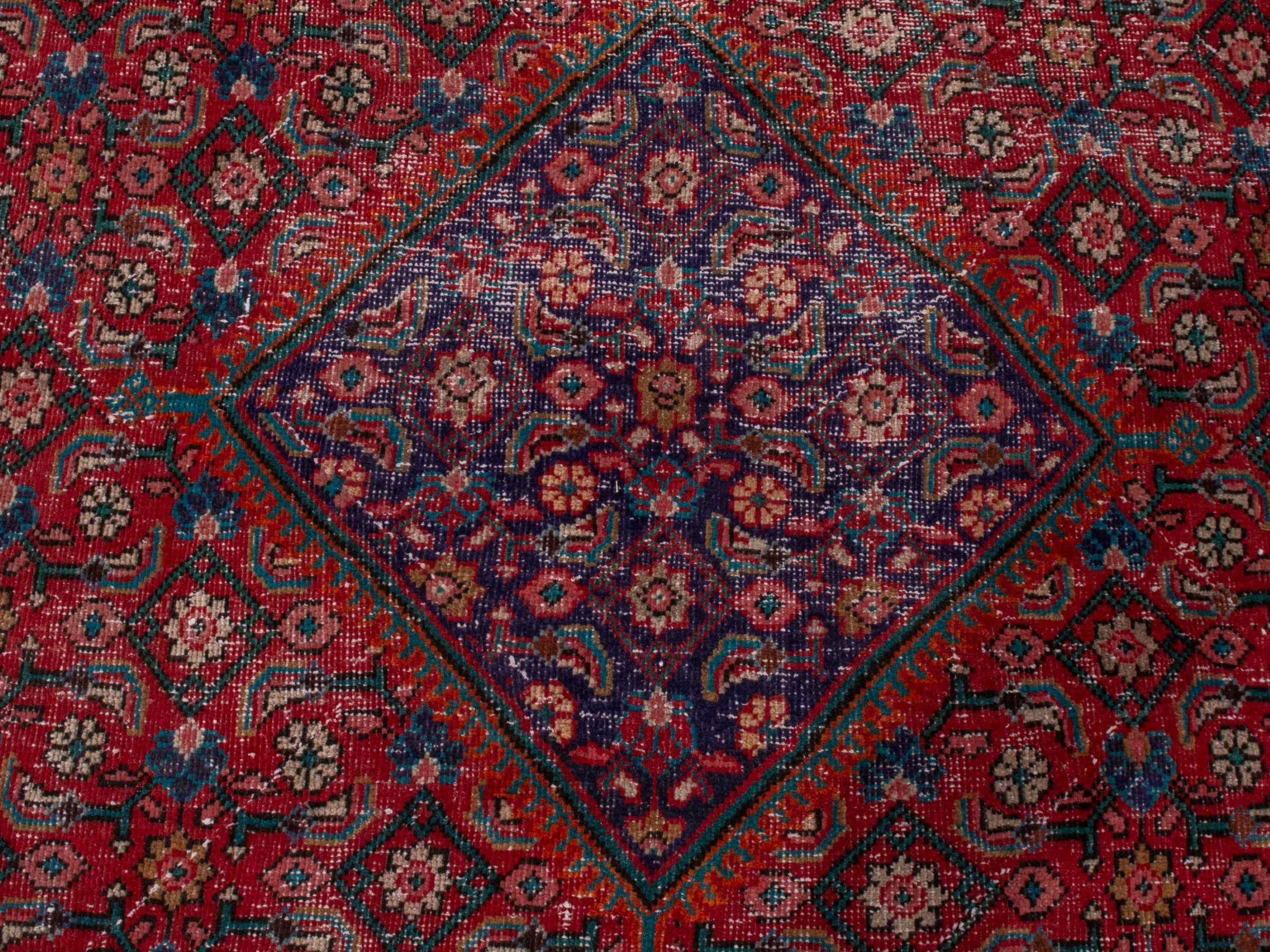 Persian Mahal oversized rug in deep red and burgundy, view 13 of 21