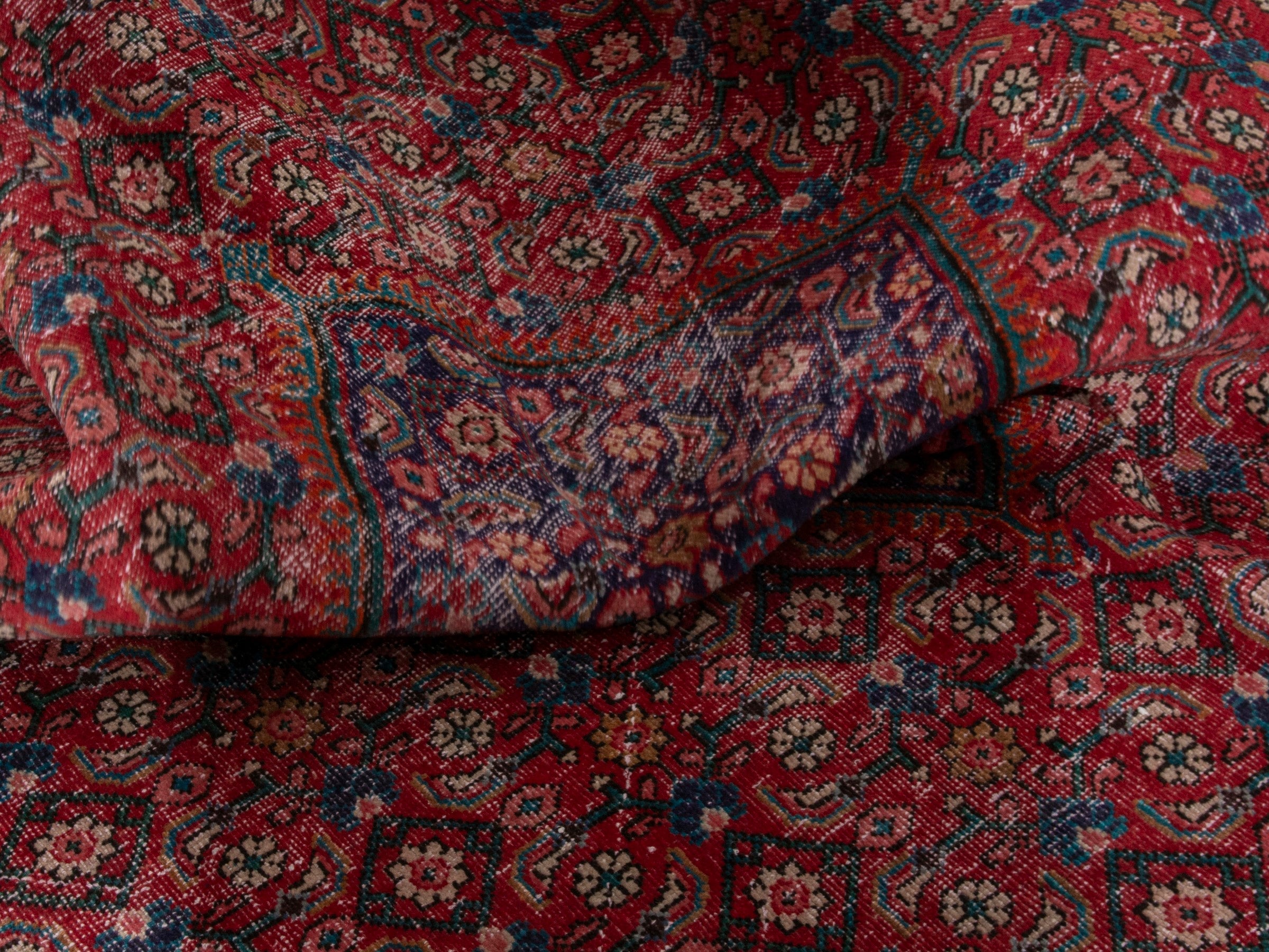 Persian Mahal oversized rug in deep red and burgundy, view 20 of 21