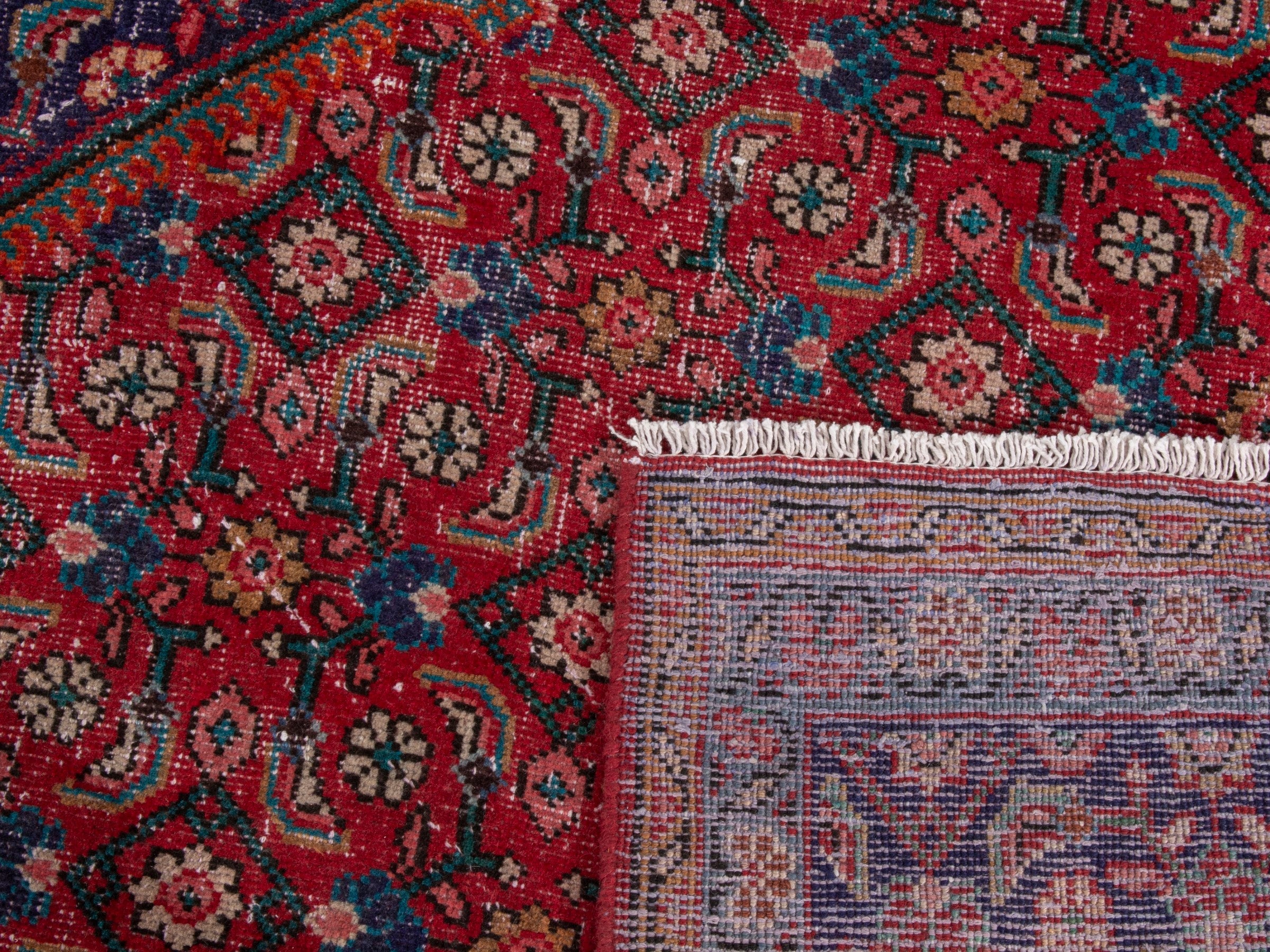 Persian Mahal oversized rug in deep red and burgundy, view 21 of 21