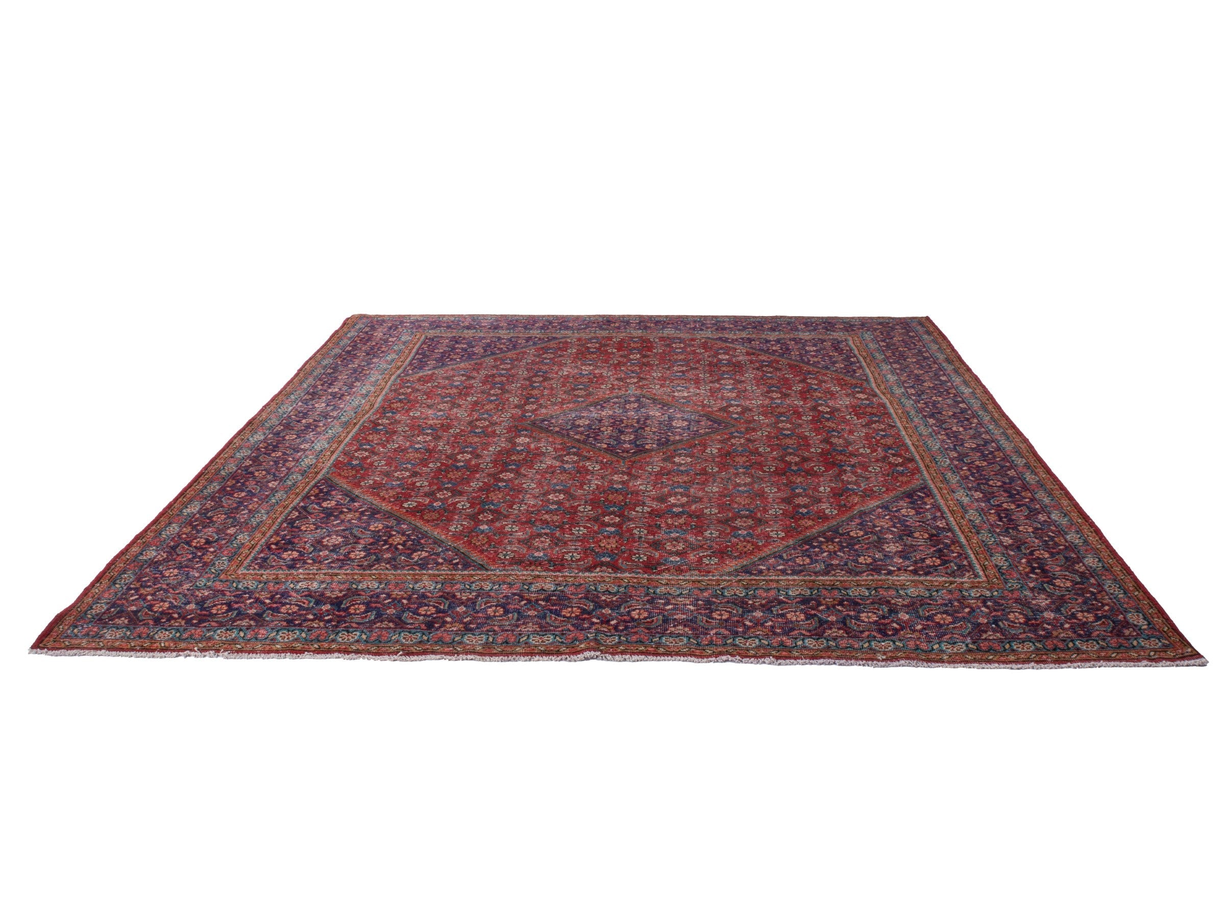 Persian Mahal oversized rug in deep red and burgundy, view 2 of 21