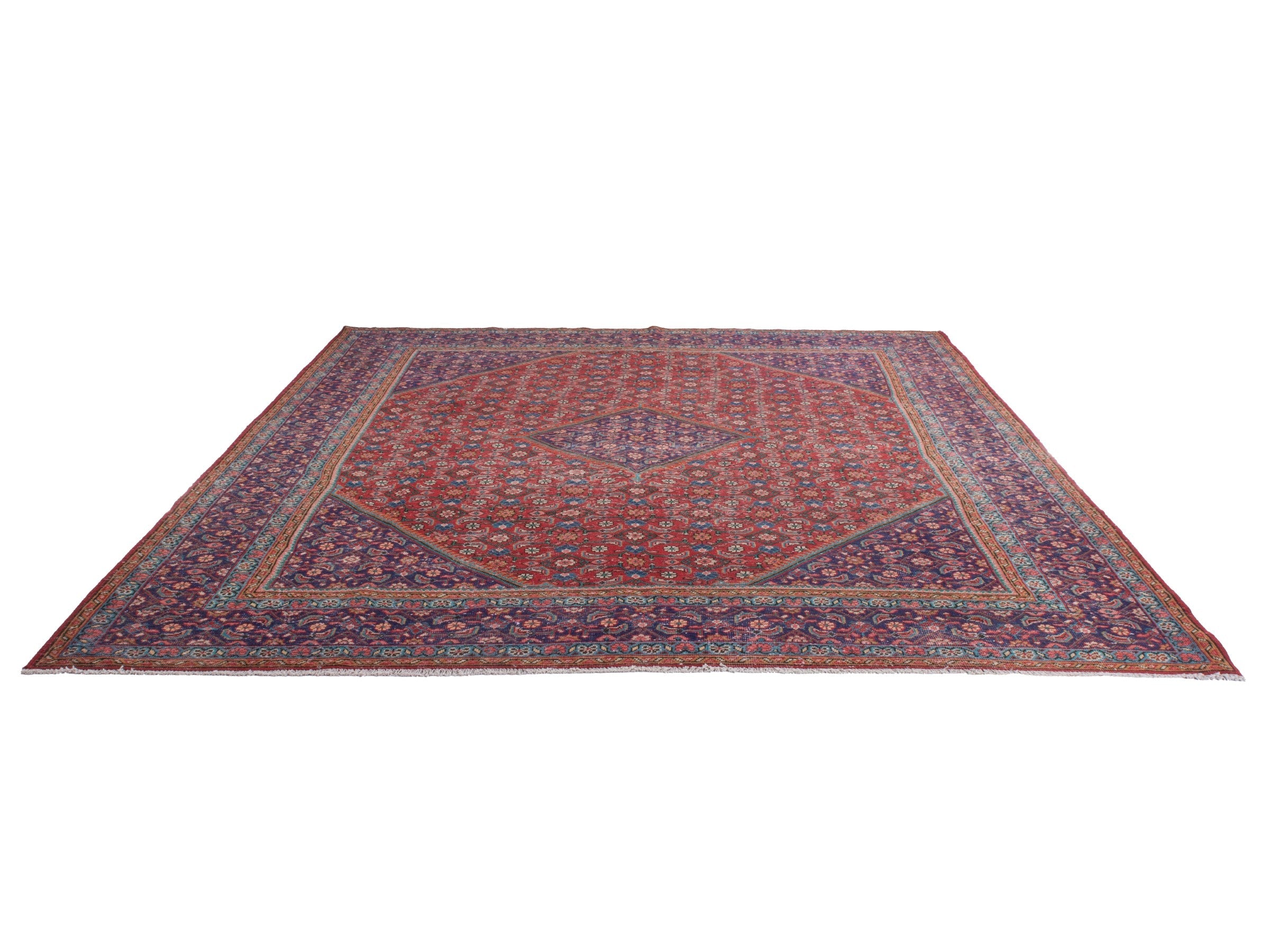 Persian Mahal oversized rug in deep red and burgundy, view 3 of 21