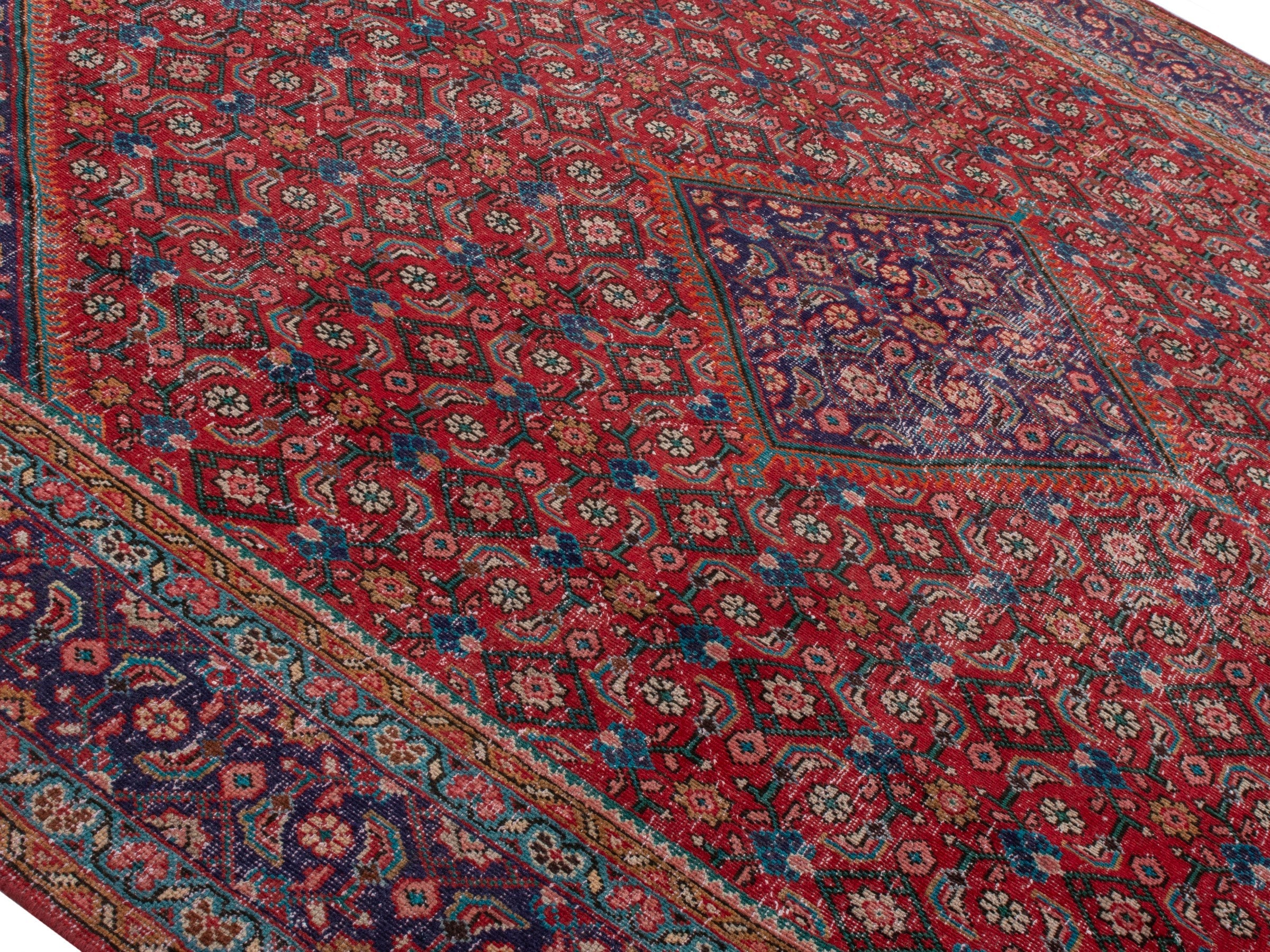 Persian Mahal oversized rug in deep red and burgundy, view 4 of 21