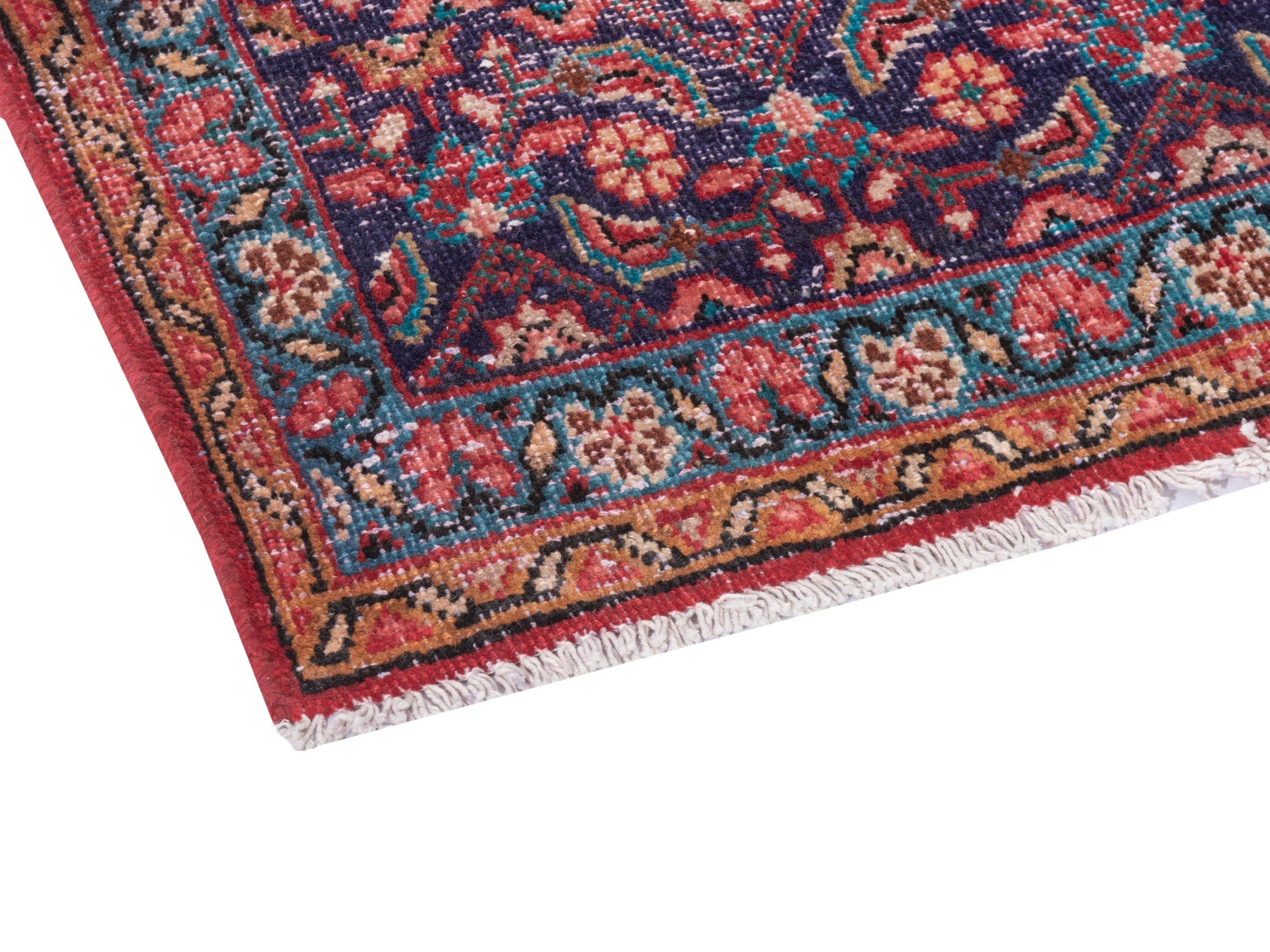 Persian Mahal oversized rug in deep red and burgundy, view 5 of 21