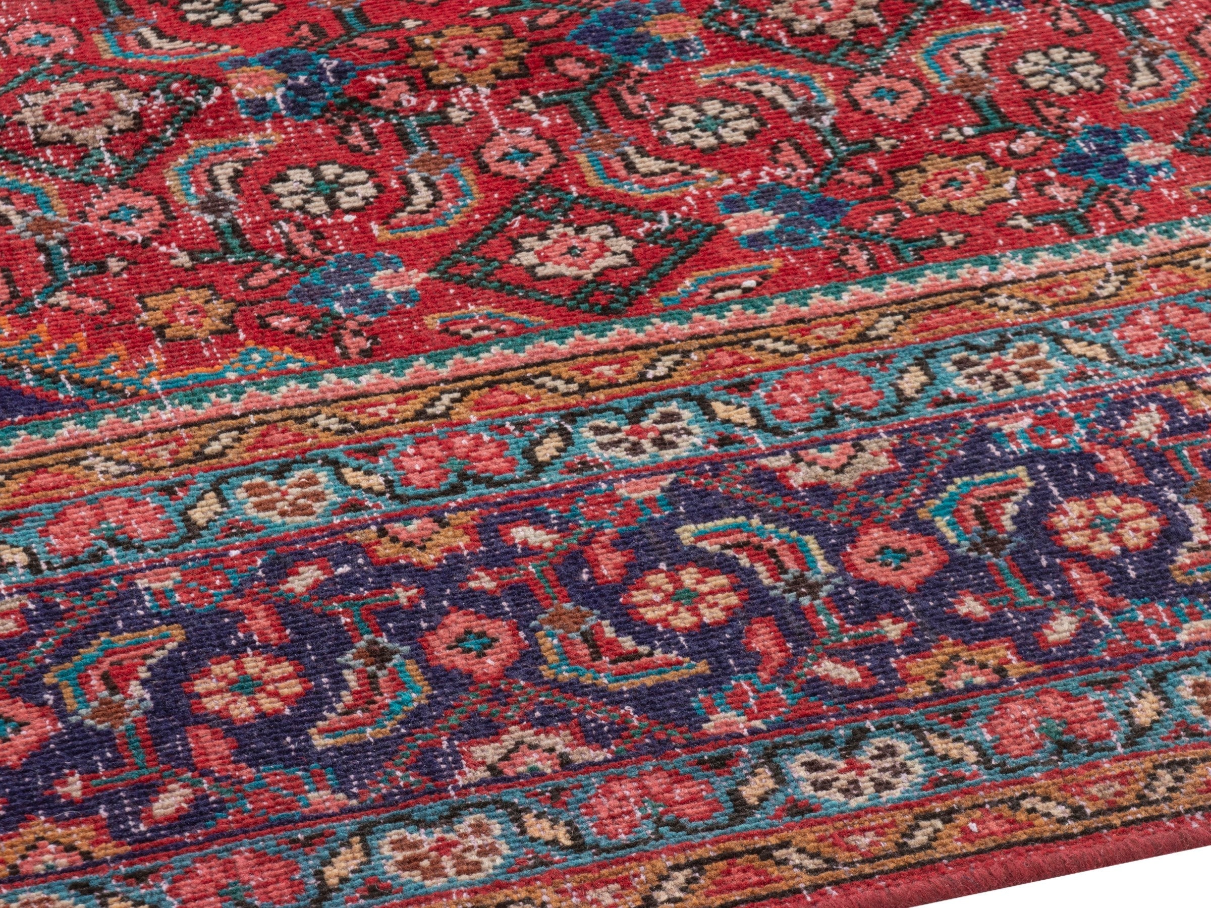 Persian Mahal oversized rug in deep red and burgundy, view 6 of 21
